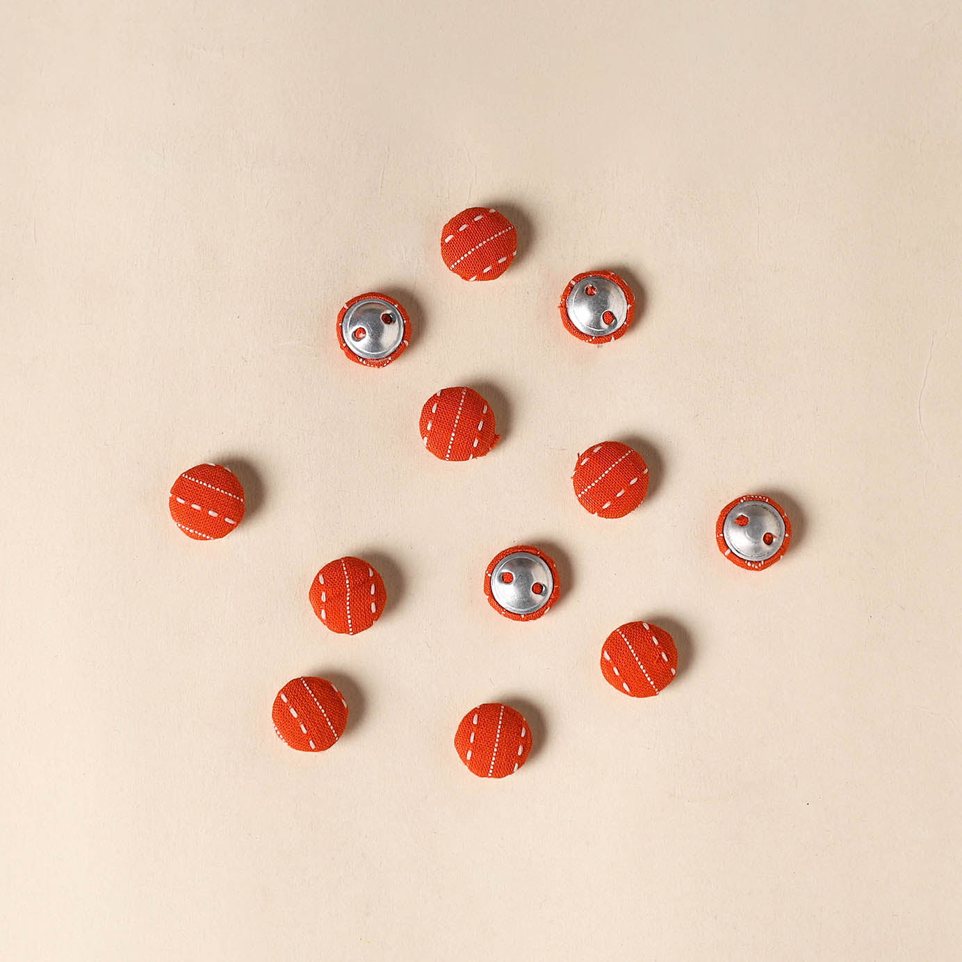 Red Handmade Fabric Button Small at iTokri
