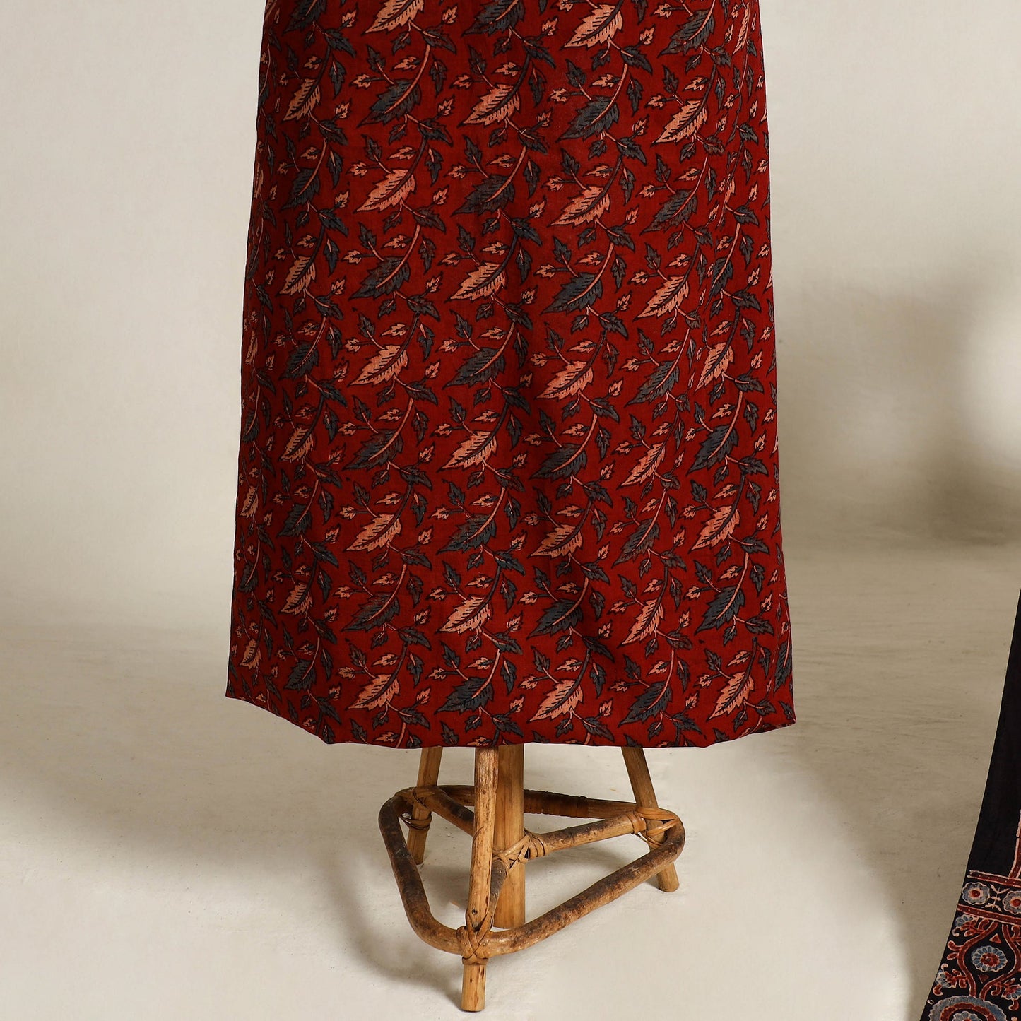 Buy Red 2pc Block Print Natural Dyed Ajrakh Dress Material