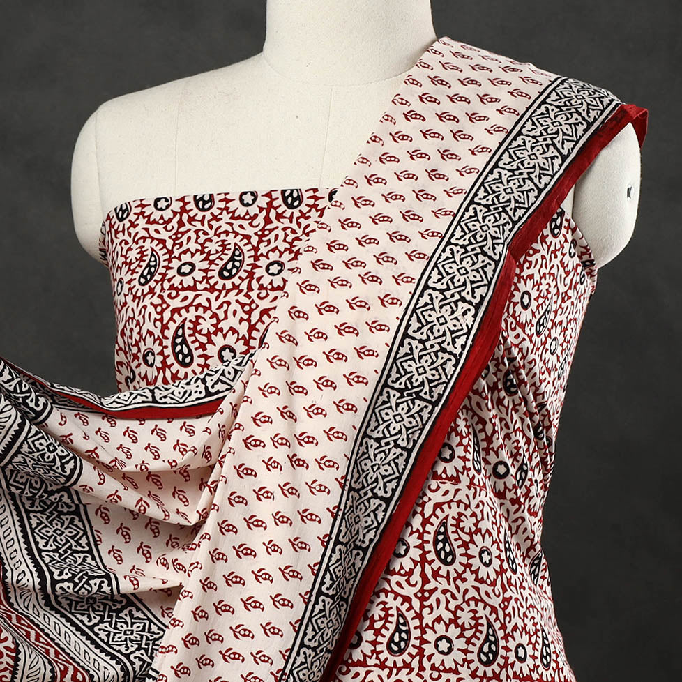 3pc Bagh Print Cotton Dress Material Set