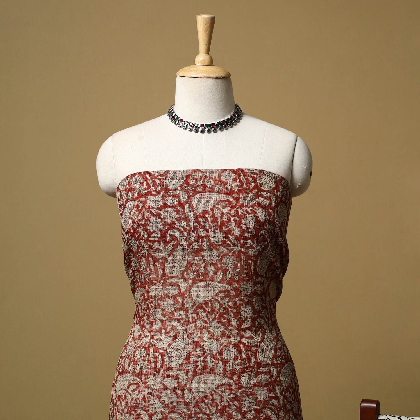 3pc kota doria cotton bagru unstitched dress material 30