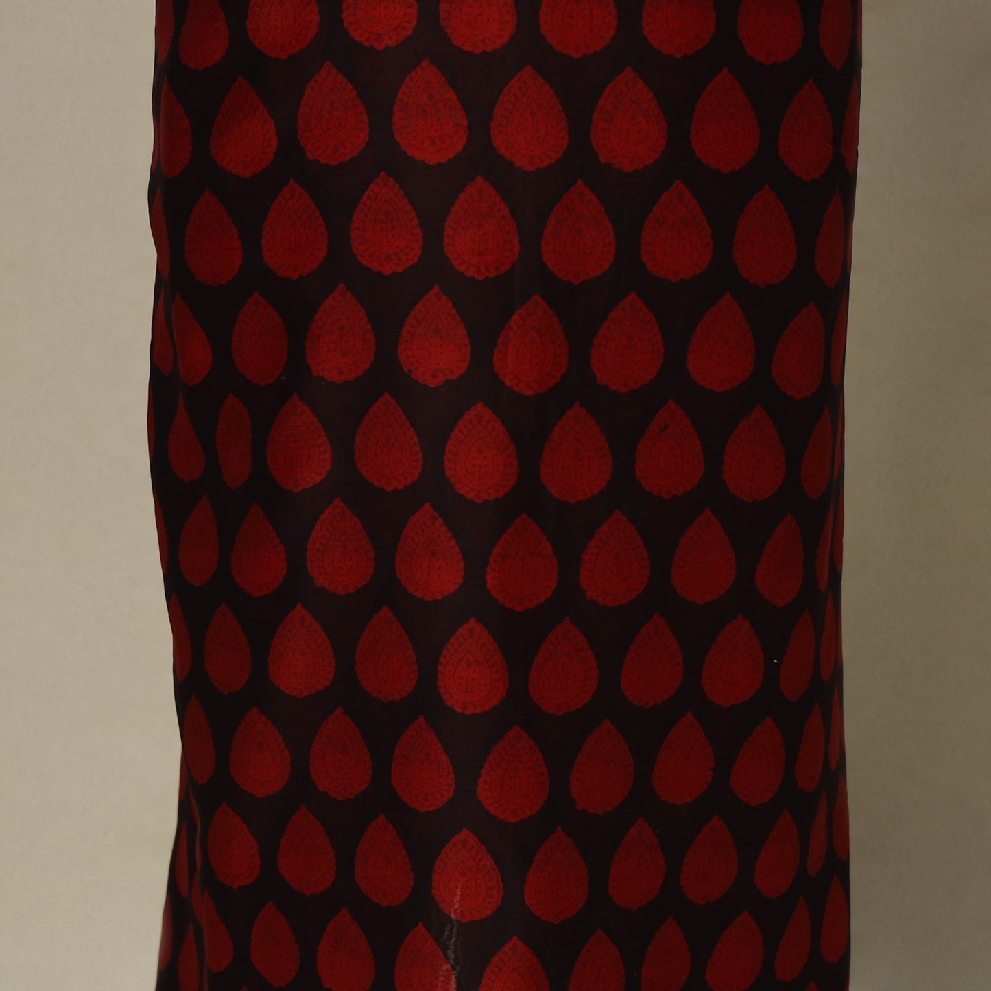 Red - 3pc maheshwari silk unstitched bagh dress material 08