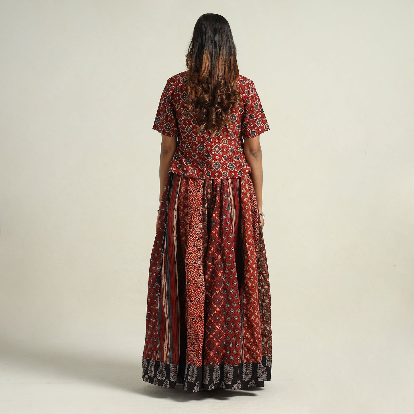 Ajrakh Patchwork Skirt