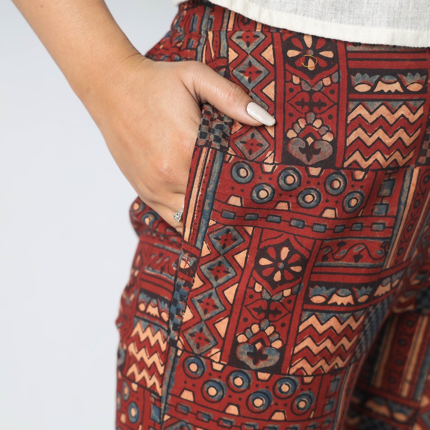 Ajrakh Block Printed Cotton Pant