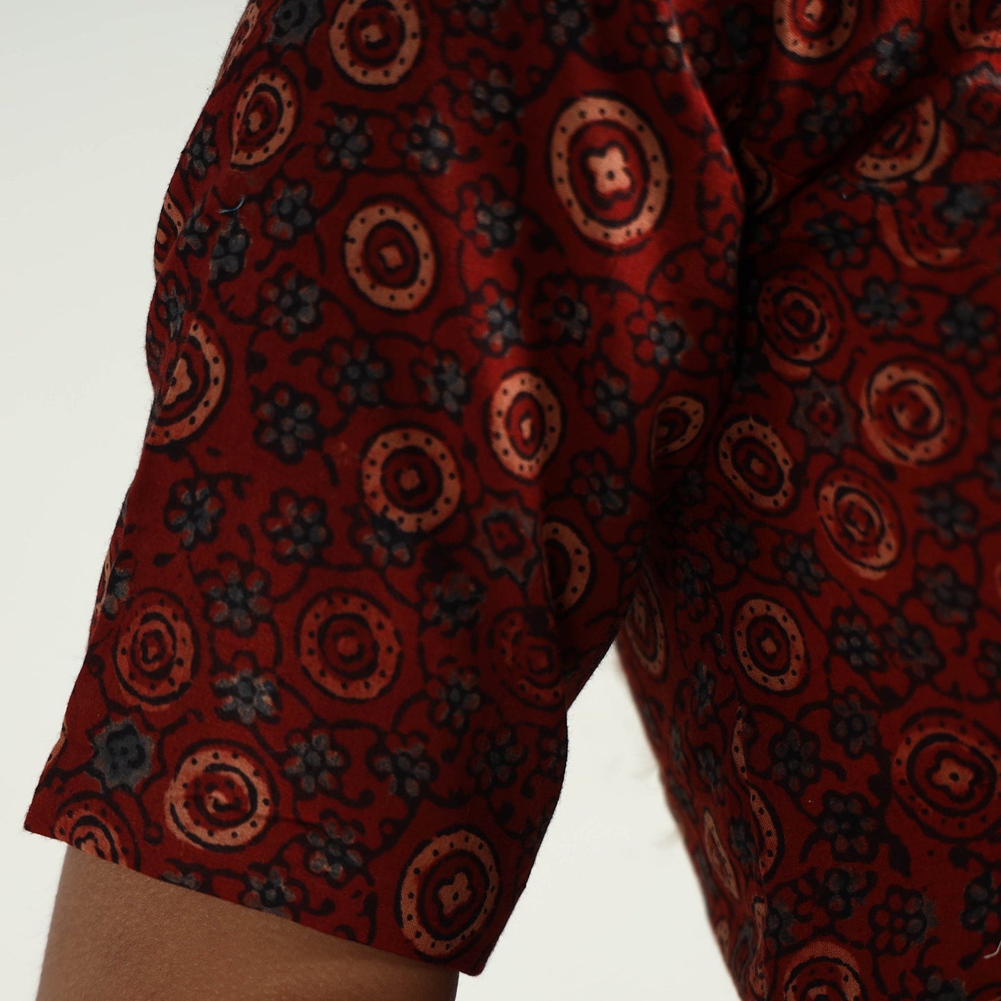 Buy Ajrakh Block Printed Cotton Stitched Blouse Online at iTokri.com