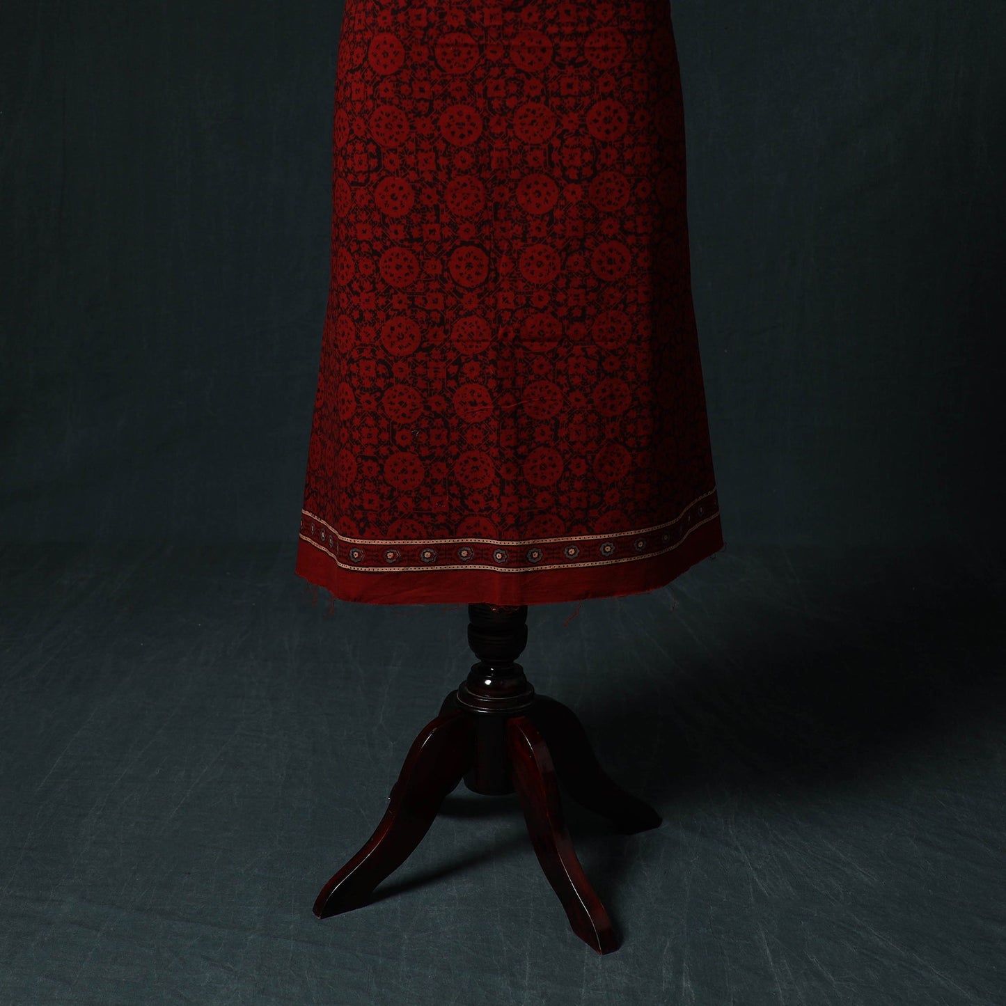 Ajrakh hand block print natural dyed cotton 2pc unstitched