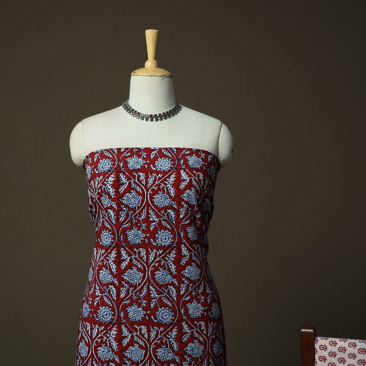 Bagh hand block print natural dyed cotton 3pc unstitched