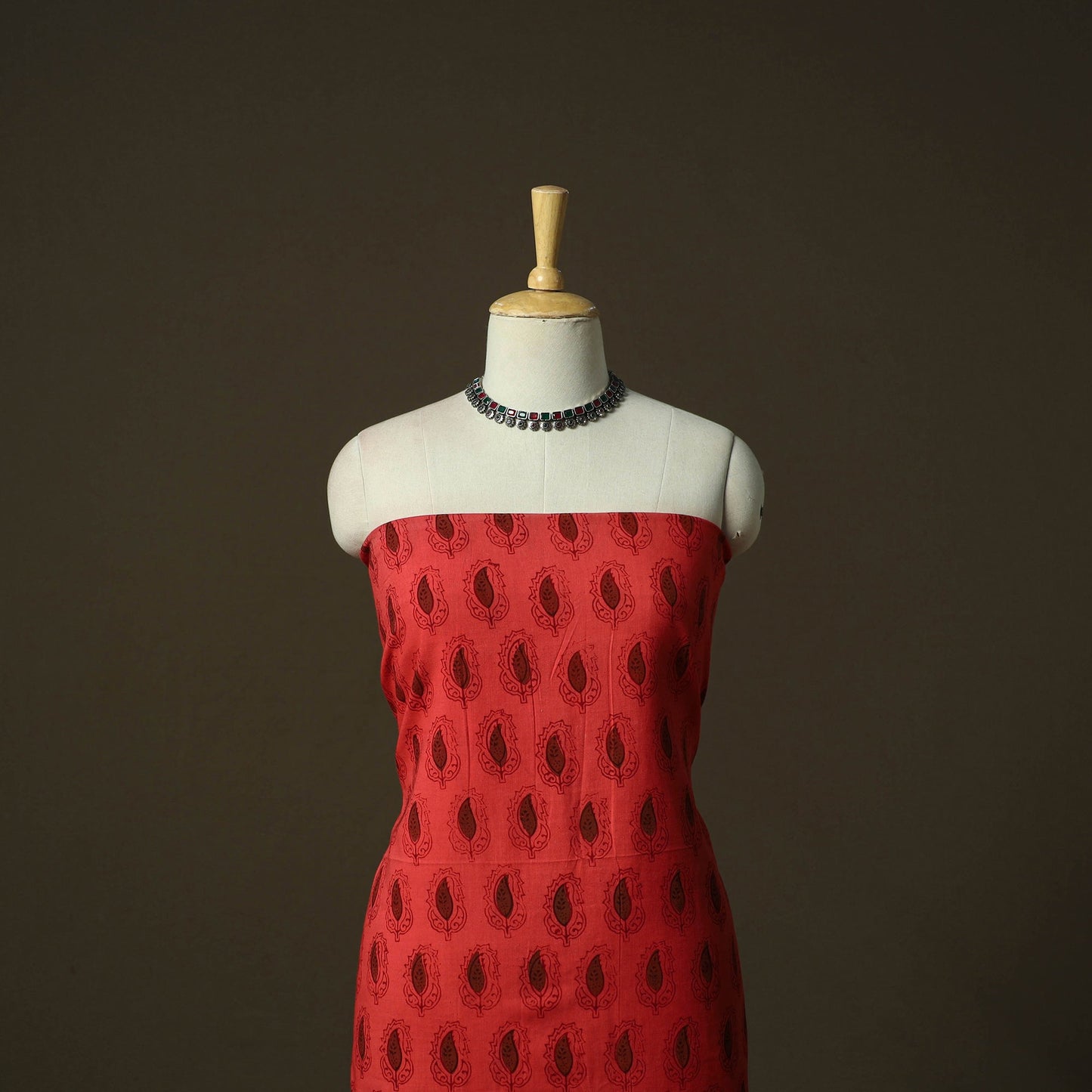 Bagh hand block print natural dyed cotton 3pc unstitched