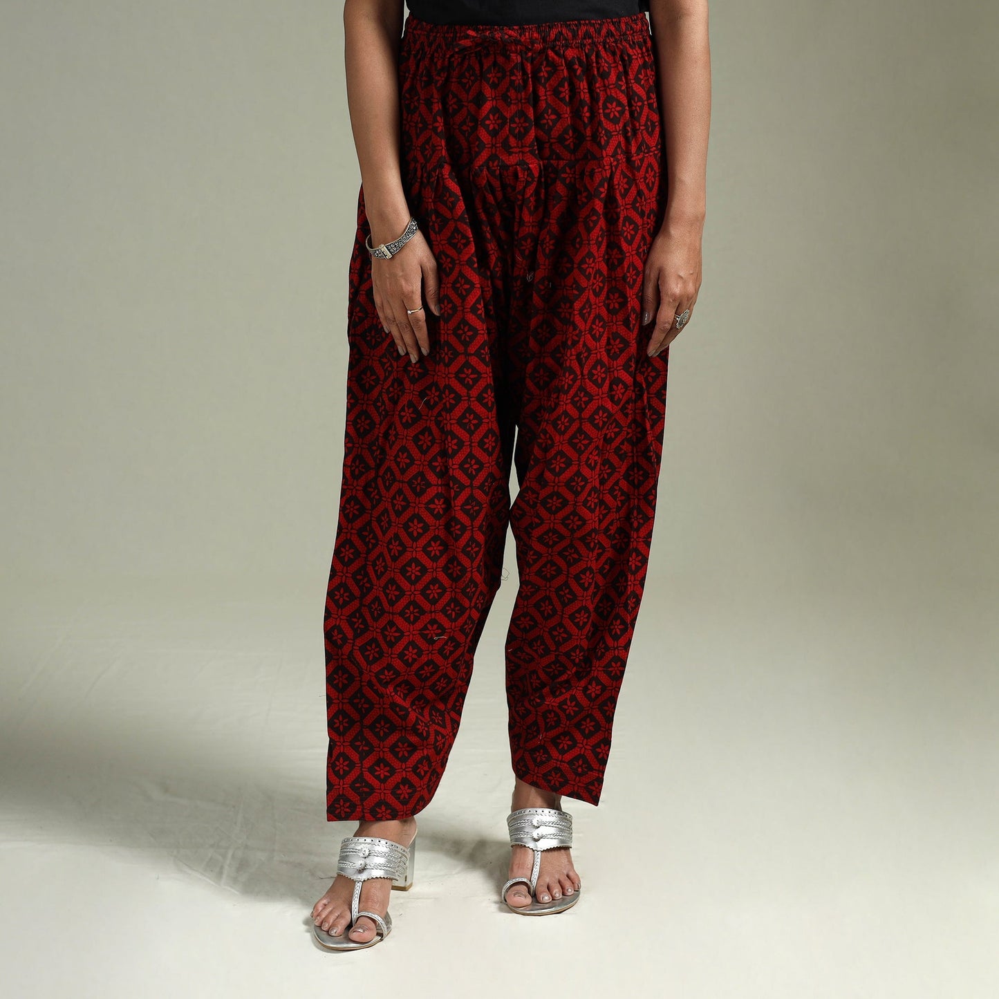 Bagh hand block print natural dyed cotton salwar 06