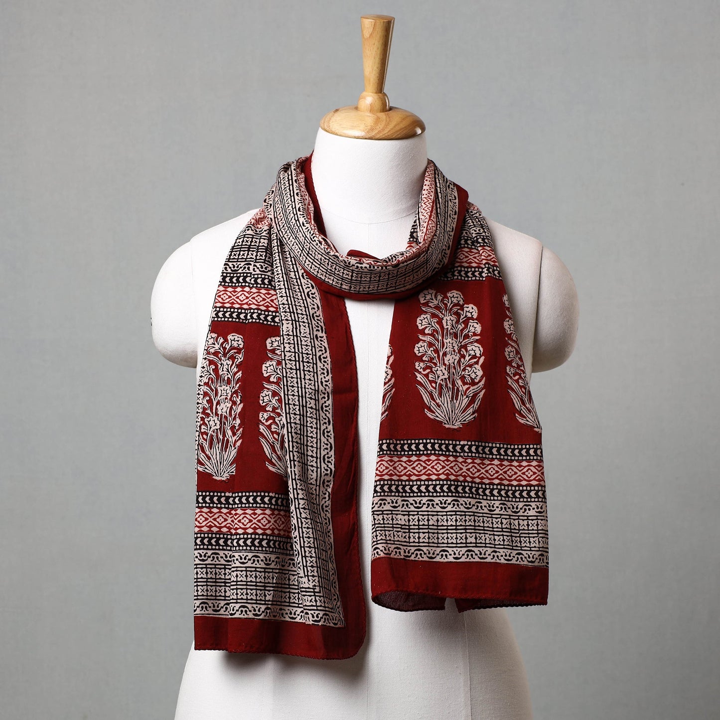 Bagh Hand Block Printed Cotton Stole Online at iTokri.com
