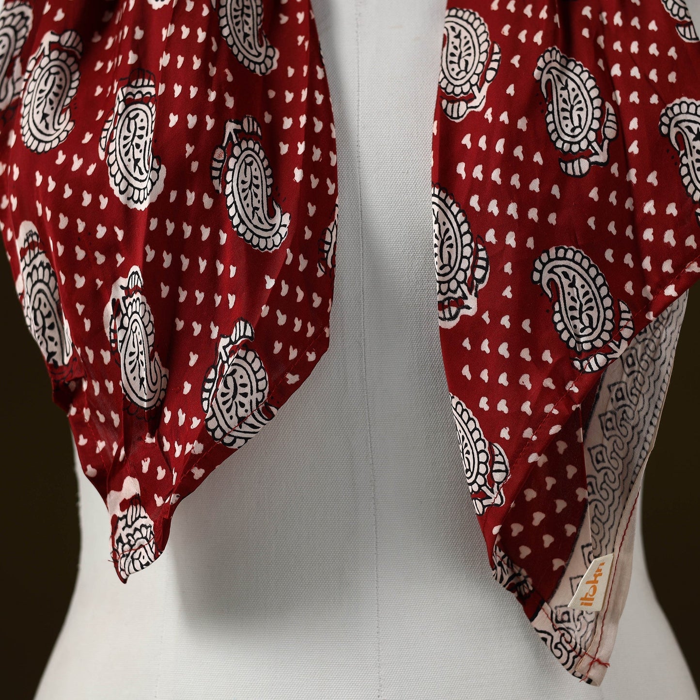 Bagh modal silk pendant necklace scarf 78 - handcrafted