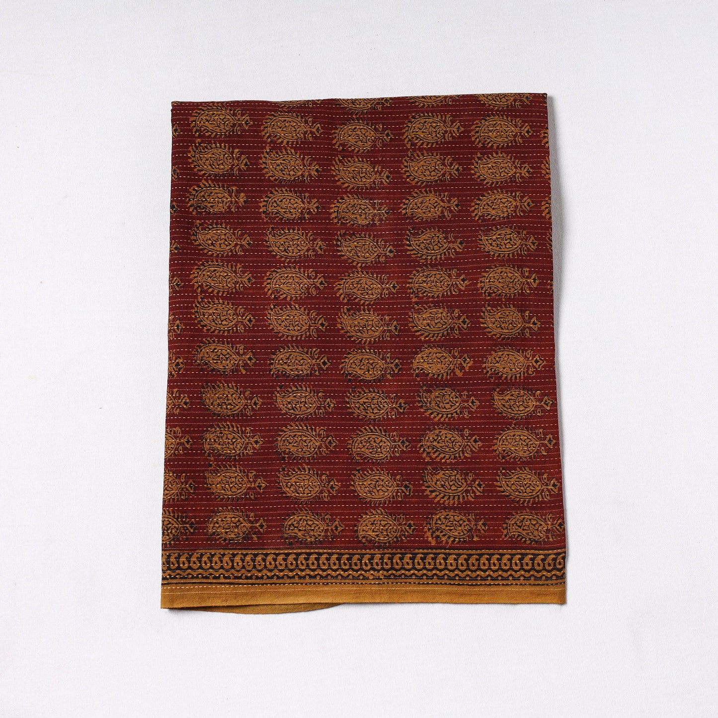 Bagh Block Printed Kantha Style Cotton Precut Fabric 84