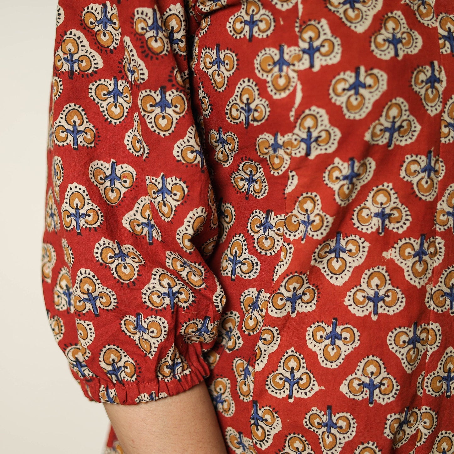 Bagru Block Printed Cotton Flared Dress 04 Online at iTokri.com