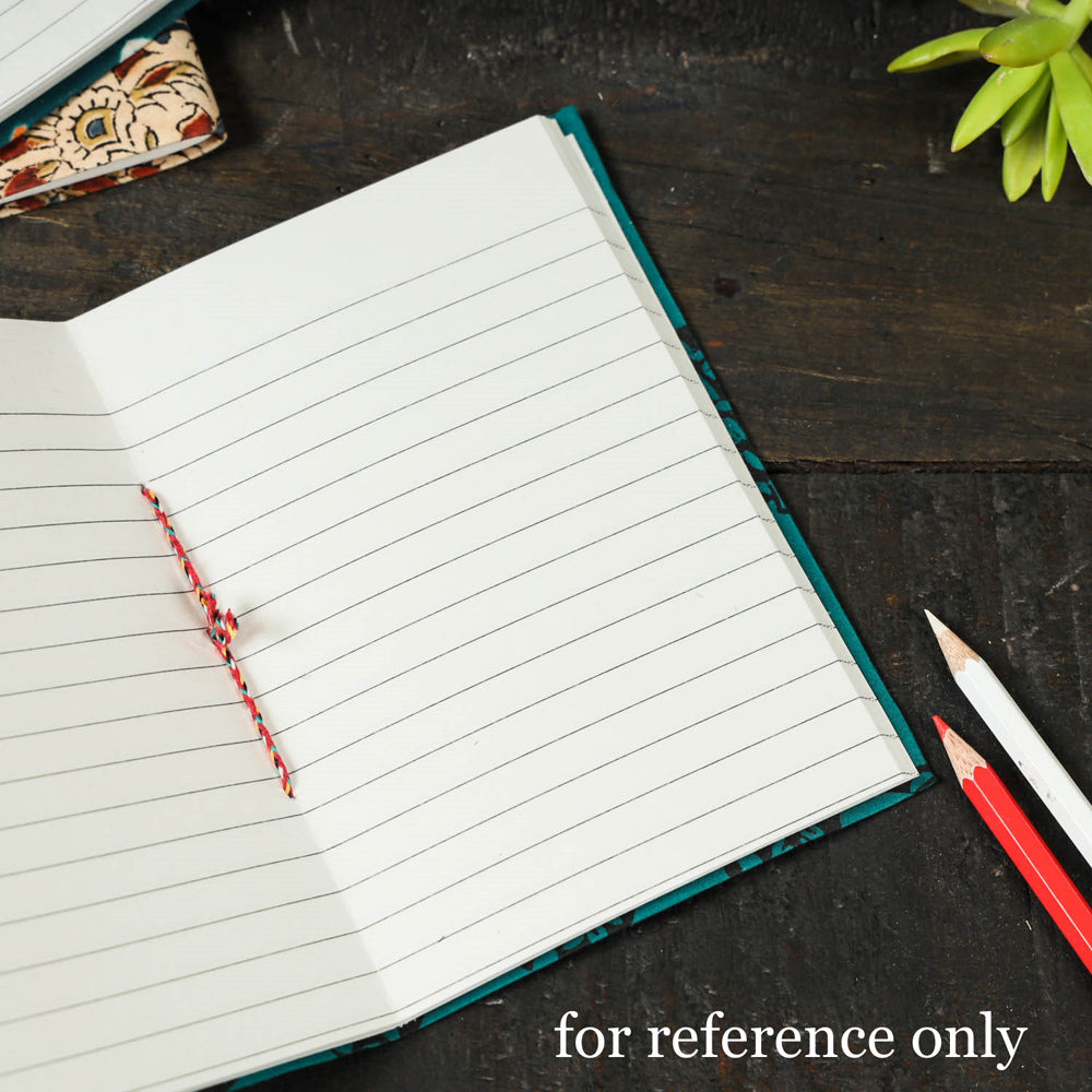 Red Bandhani Fabric Cover Handmade Paper Notebook