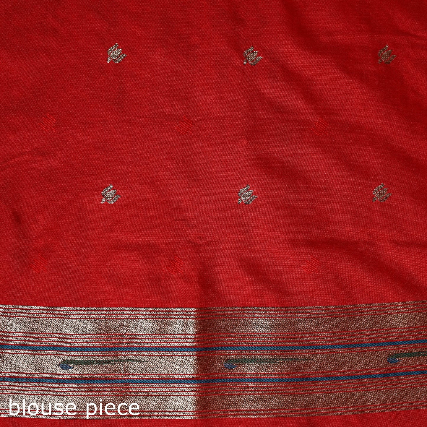 Red - bangalore silk paithani saree 03 - handcrafted