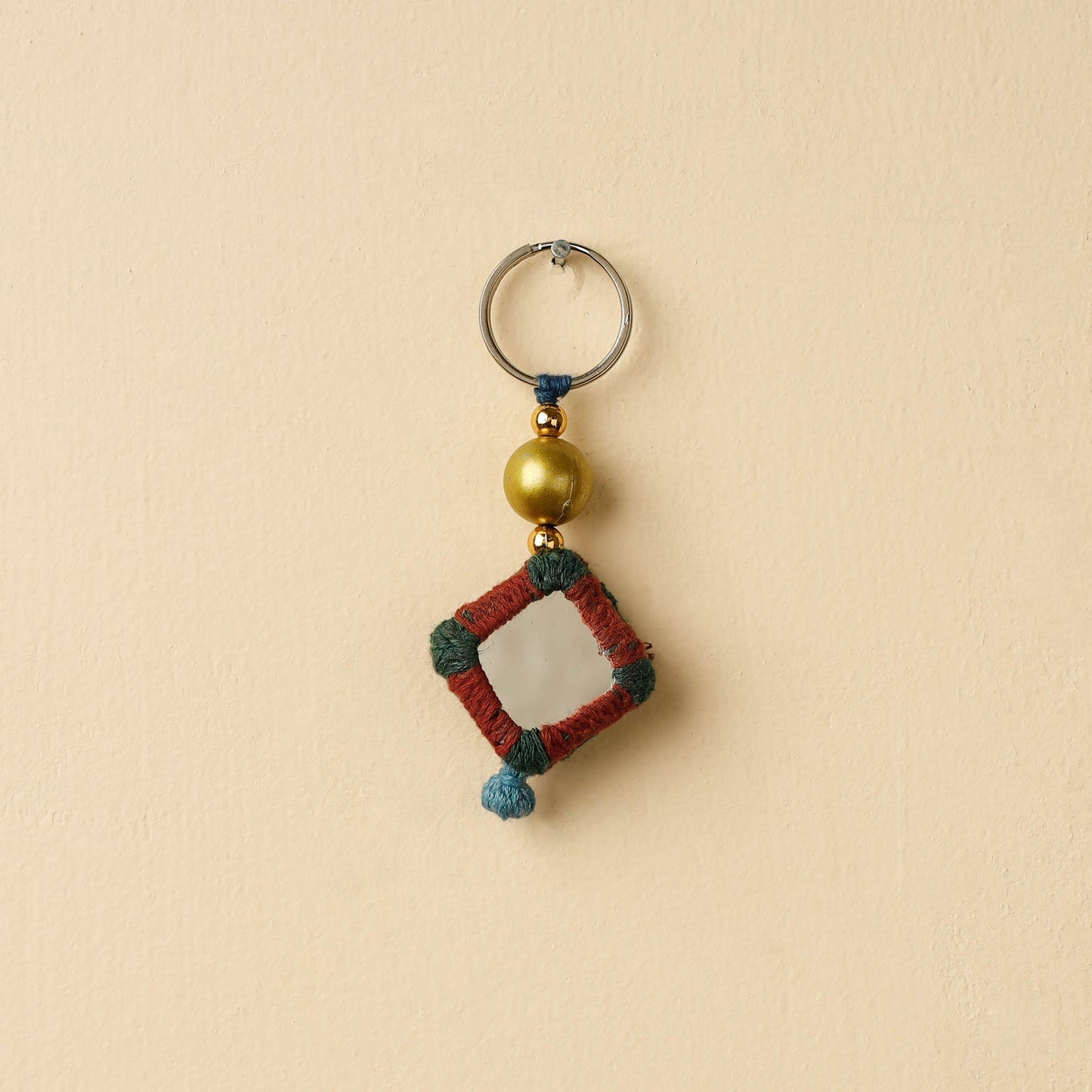 Red Banjara Embroidery Handmade Keychain