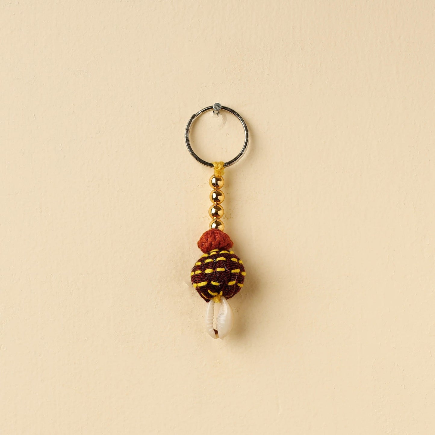 Red Banjara Embroidery Handmade Keychain