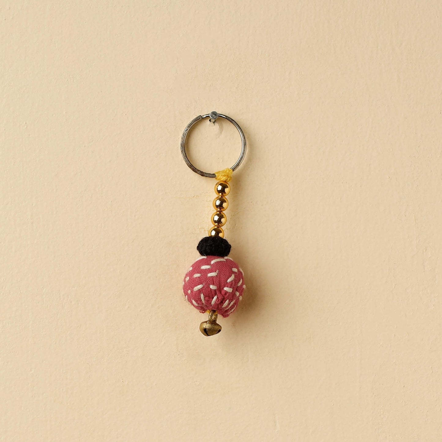 Red Banjara Embroidery Handmade Keychain