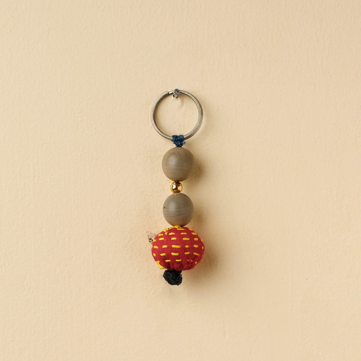 Red Banjara Embroidery Handmade Keychain