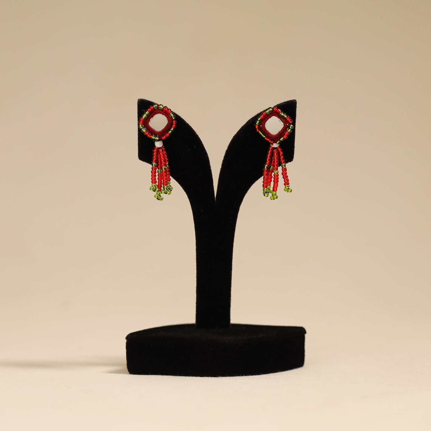 Banjara embroidery mirror work handmade earrings 11