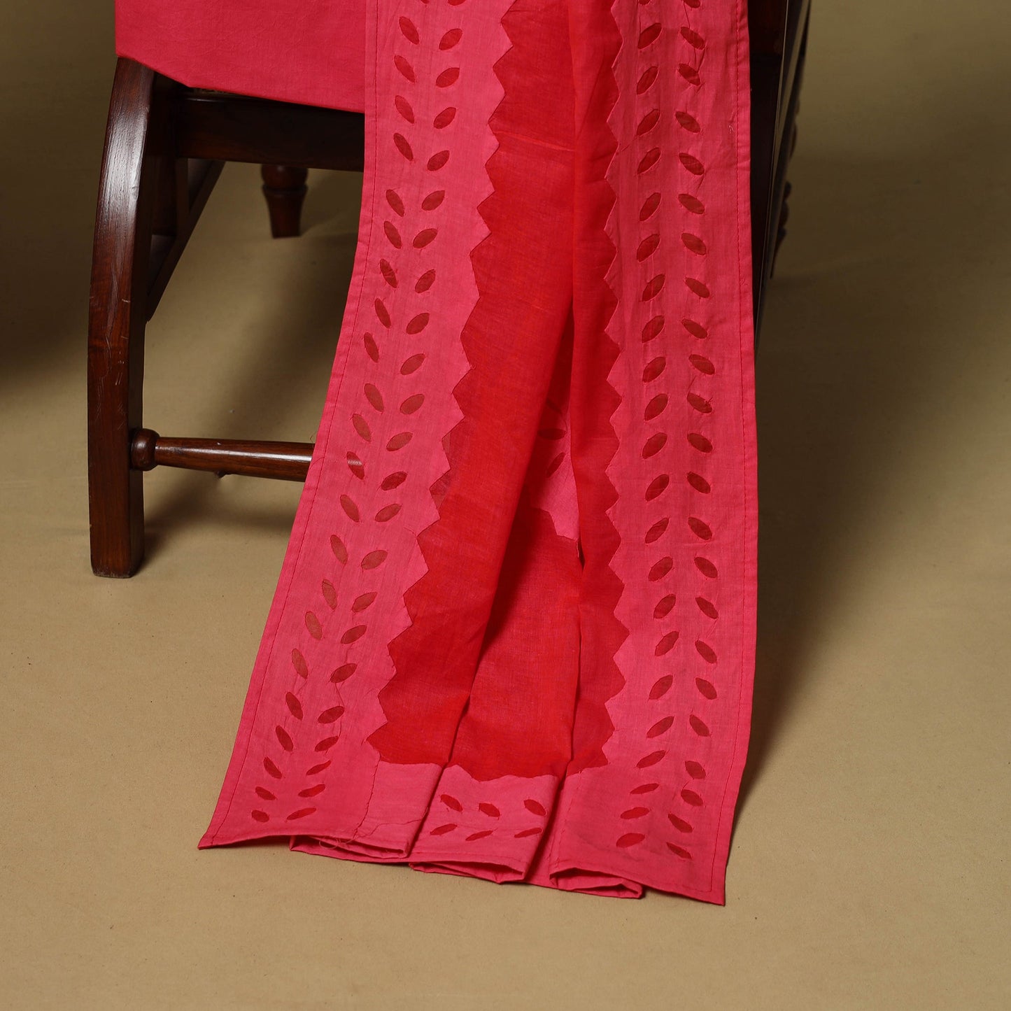 Barmer applique cut work cotton 3pc unstitched dress