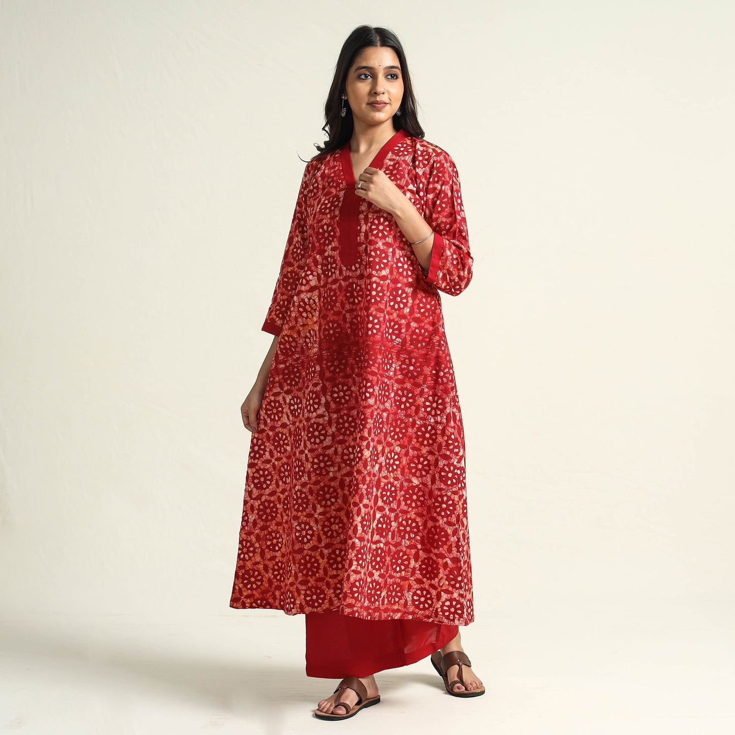 Buy Batik Printed Cotton Kurta with Palazzo Set Online l iTokri.com