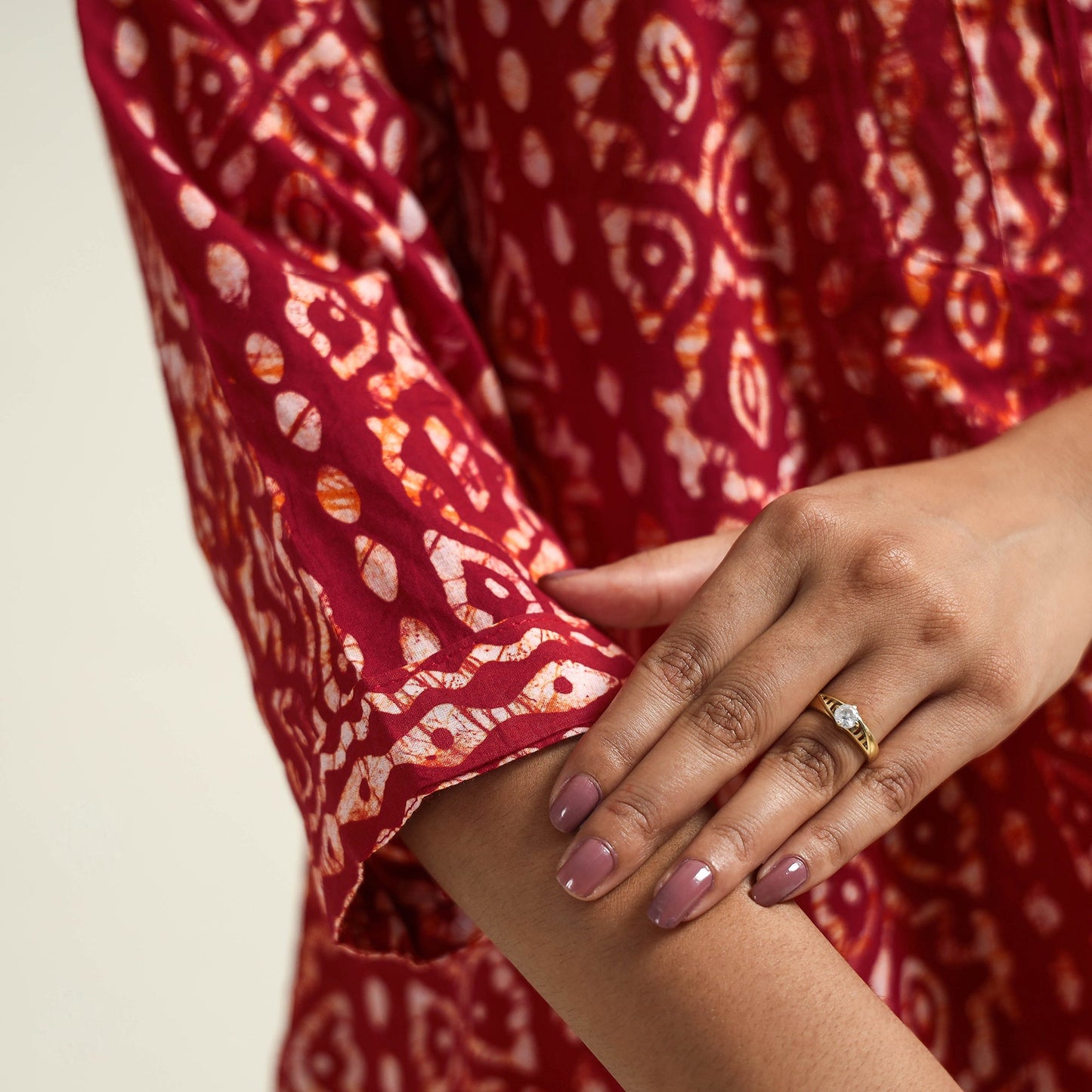 Batik Printed Cotton Kurta with Palazzo Set Online l iTokri.com