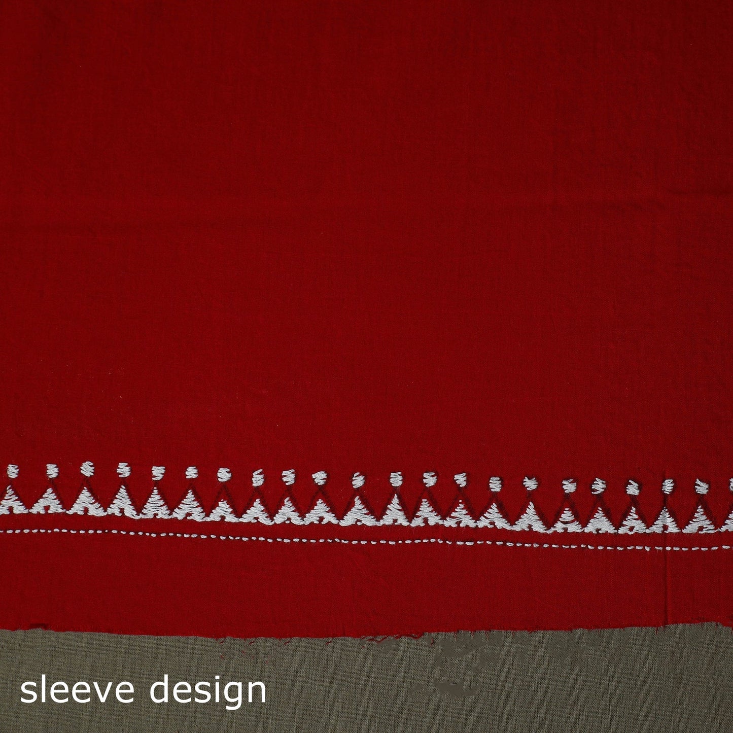 Bengal kantha hand embroidered cotton unstitched kurta