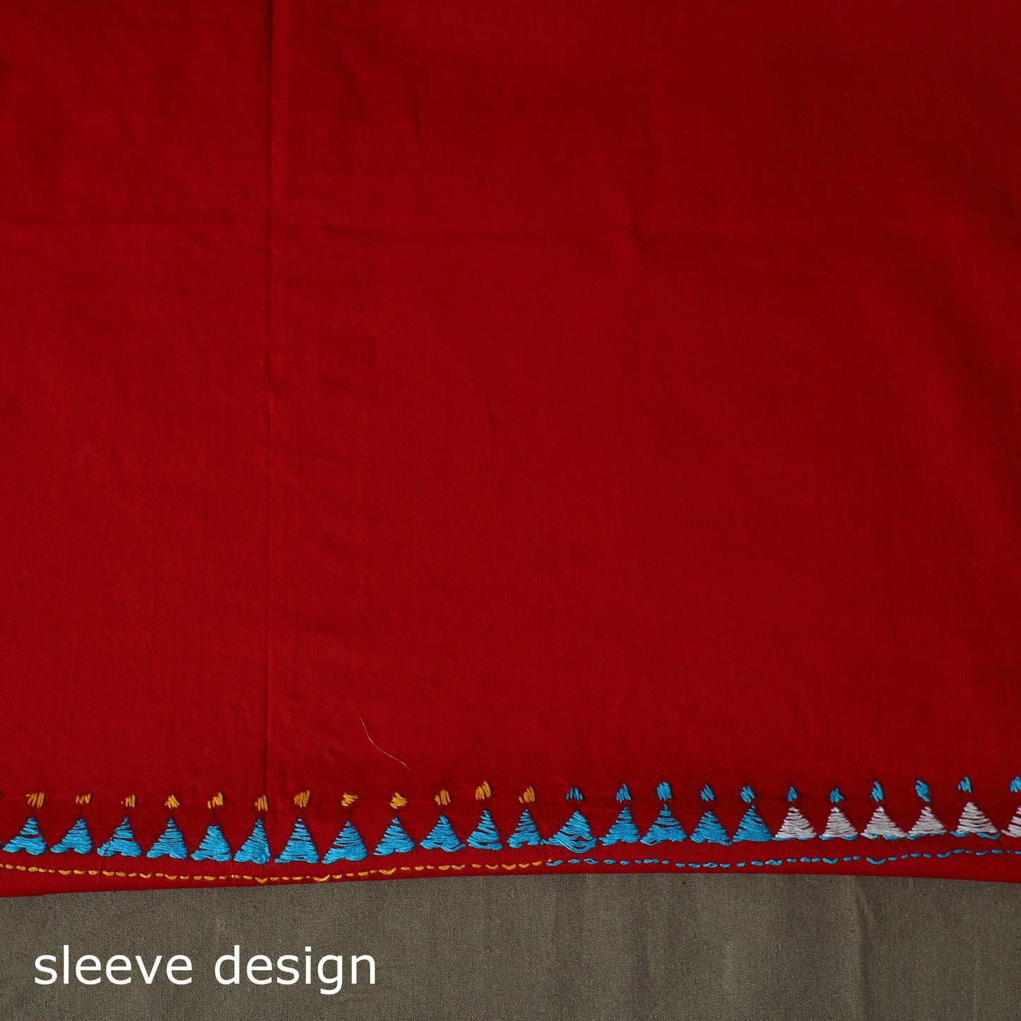 Bengal kantha hand embroidered cotton unstitched kurta