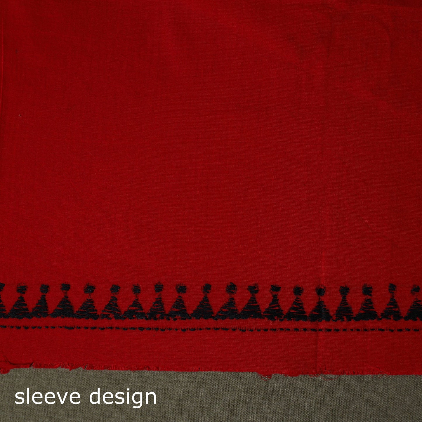 Bengal kantha hand embroidered cotton unstitched kurta