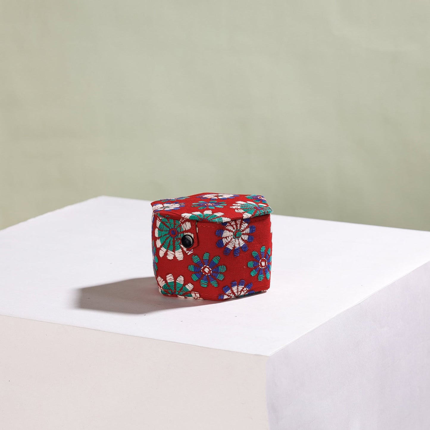 Bengal Kantha Work Handcrafted Hexagon Jewelry Box (Set of 3)