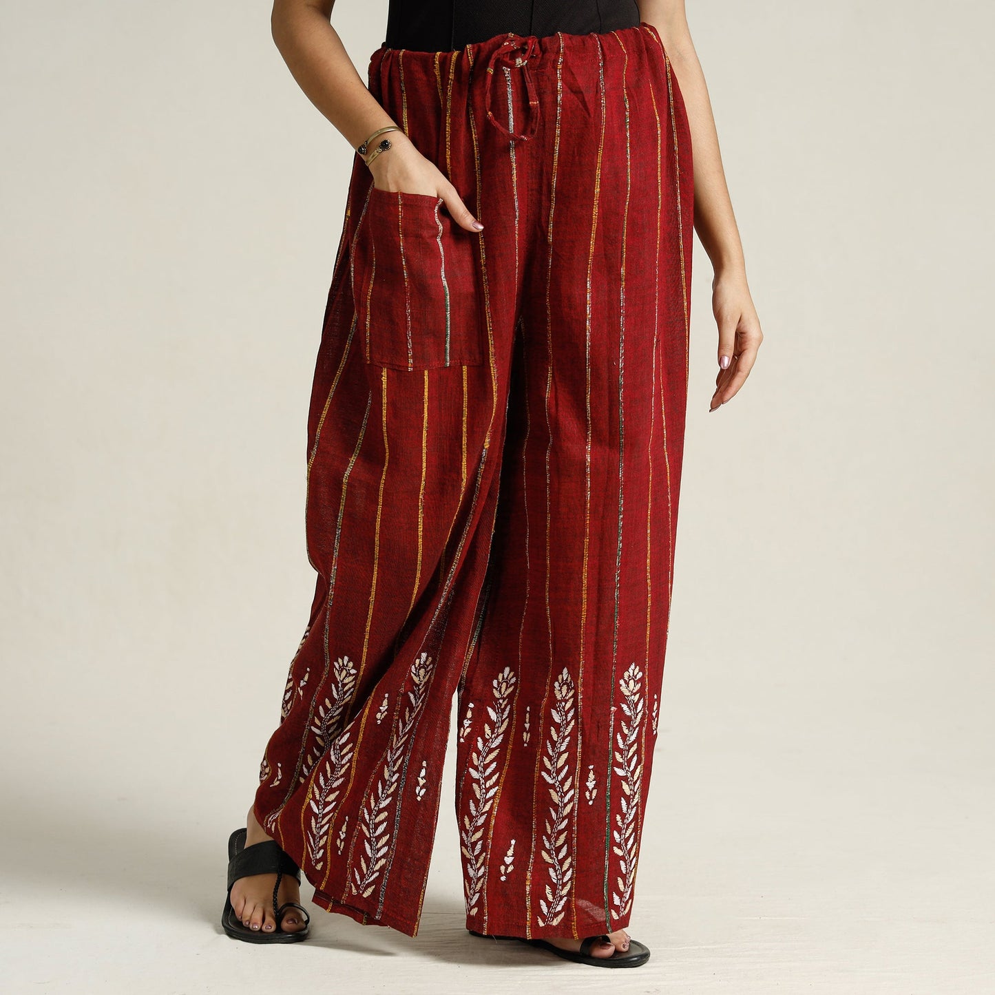 Kantha Embroidered Palazzo