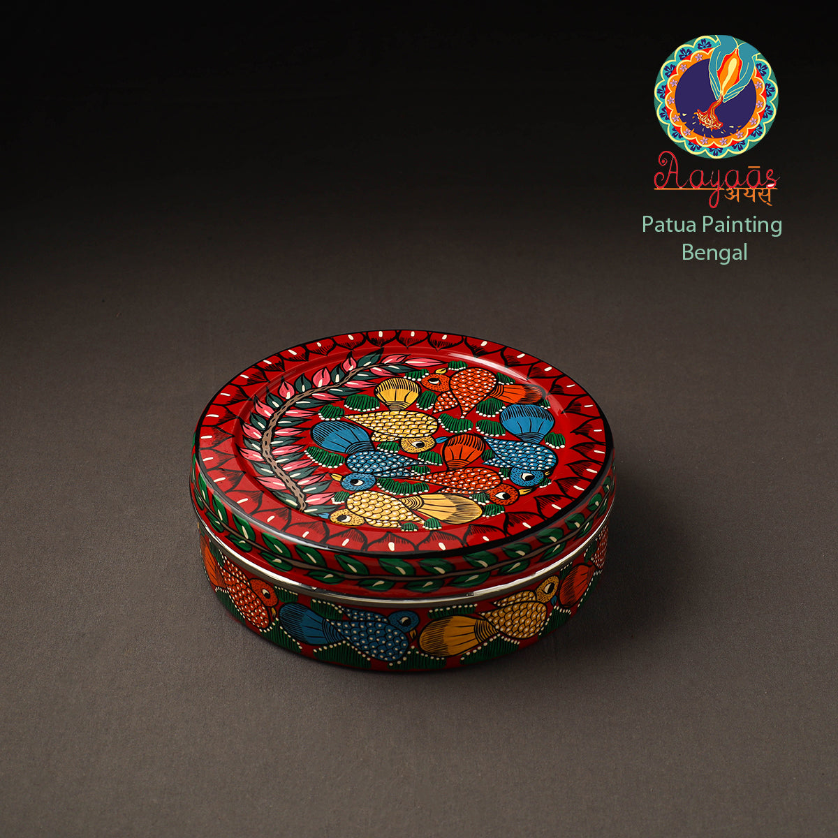 Bengal Patua Handpainted Stainless Steel Casserole