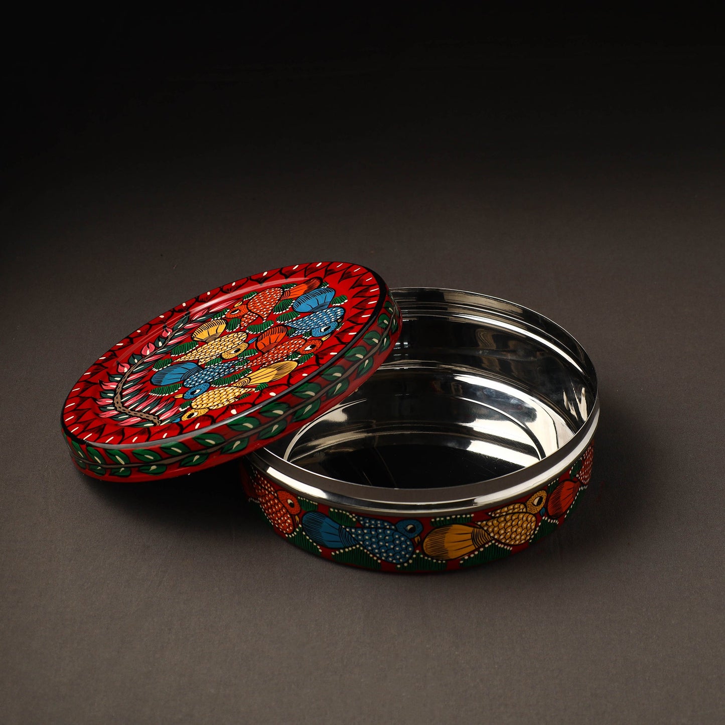 Bengal Patua Handpainted Stainless Steel Casserole