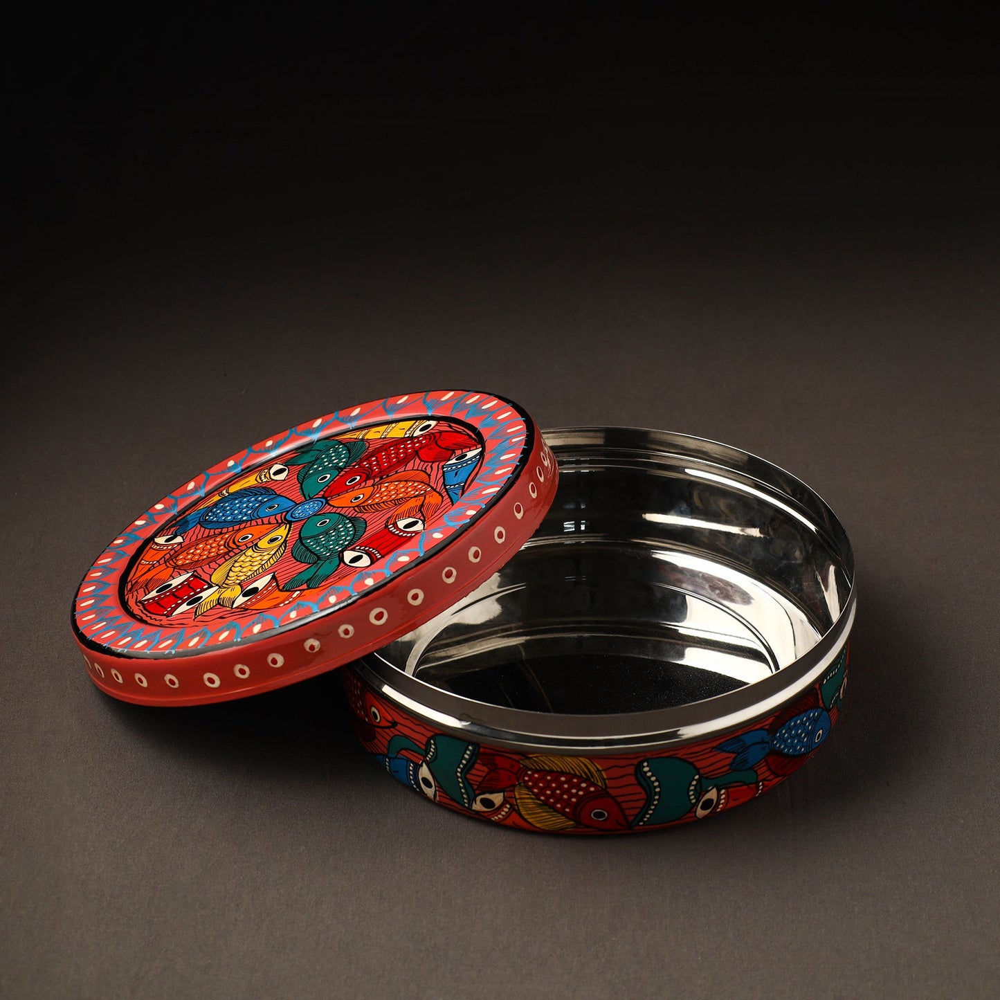 Bengal Patua Handpainted Stainless Steel Casserole