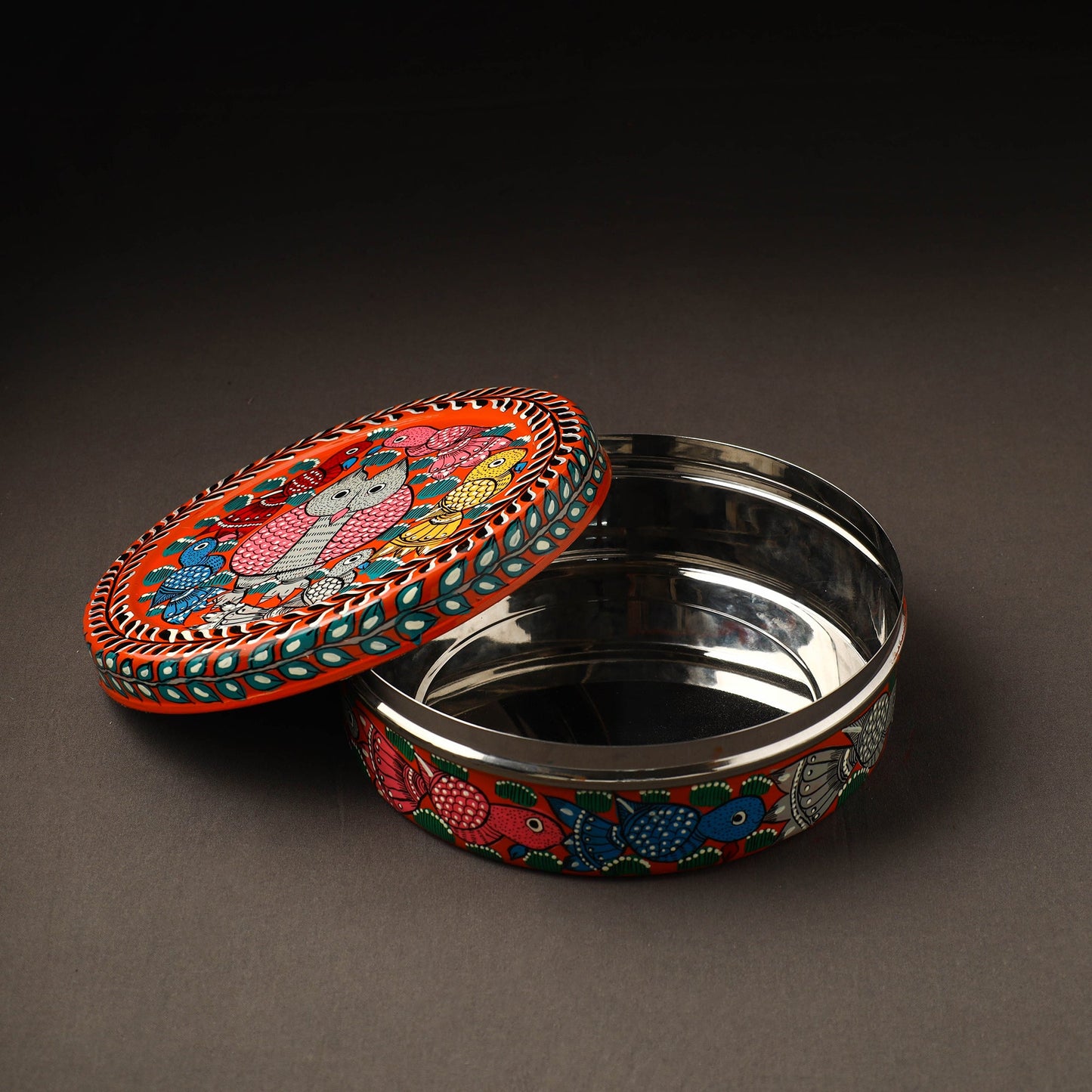 Bengal Patua Handpainted Stainless Steel Casserole