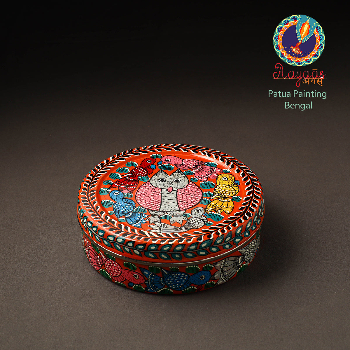 Bengal Patua Handpainted Stainless Steel Casserole