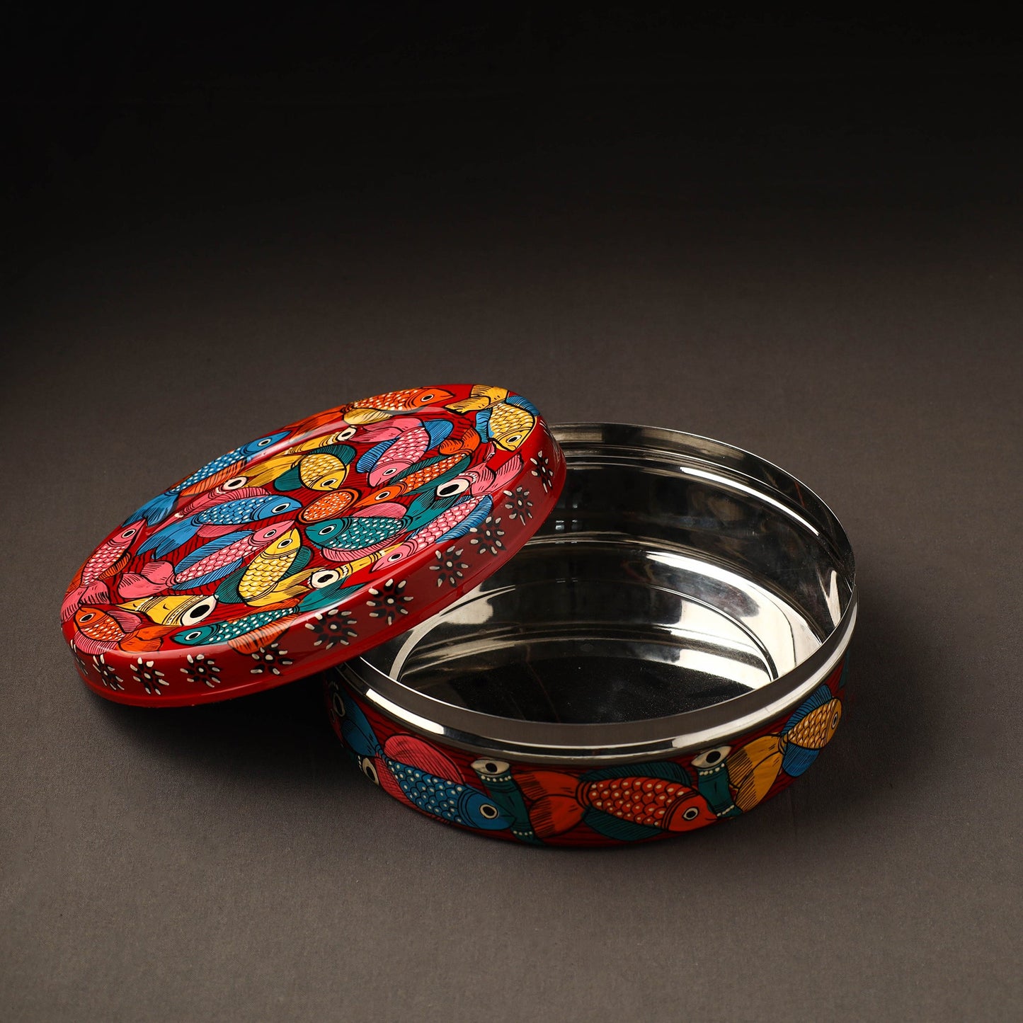 Bengal Patua Handpainted Stainless Steel Casserole