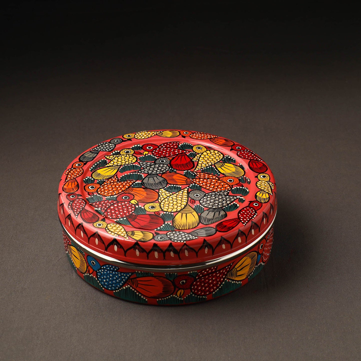 Bengal Patua Handpainted Stainless Steel Casserole