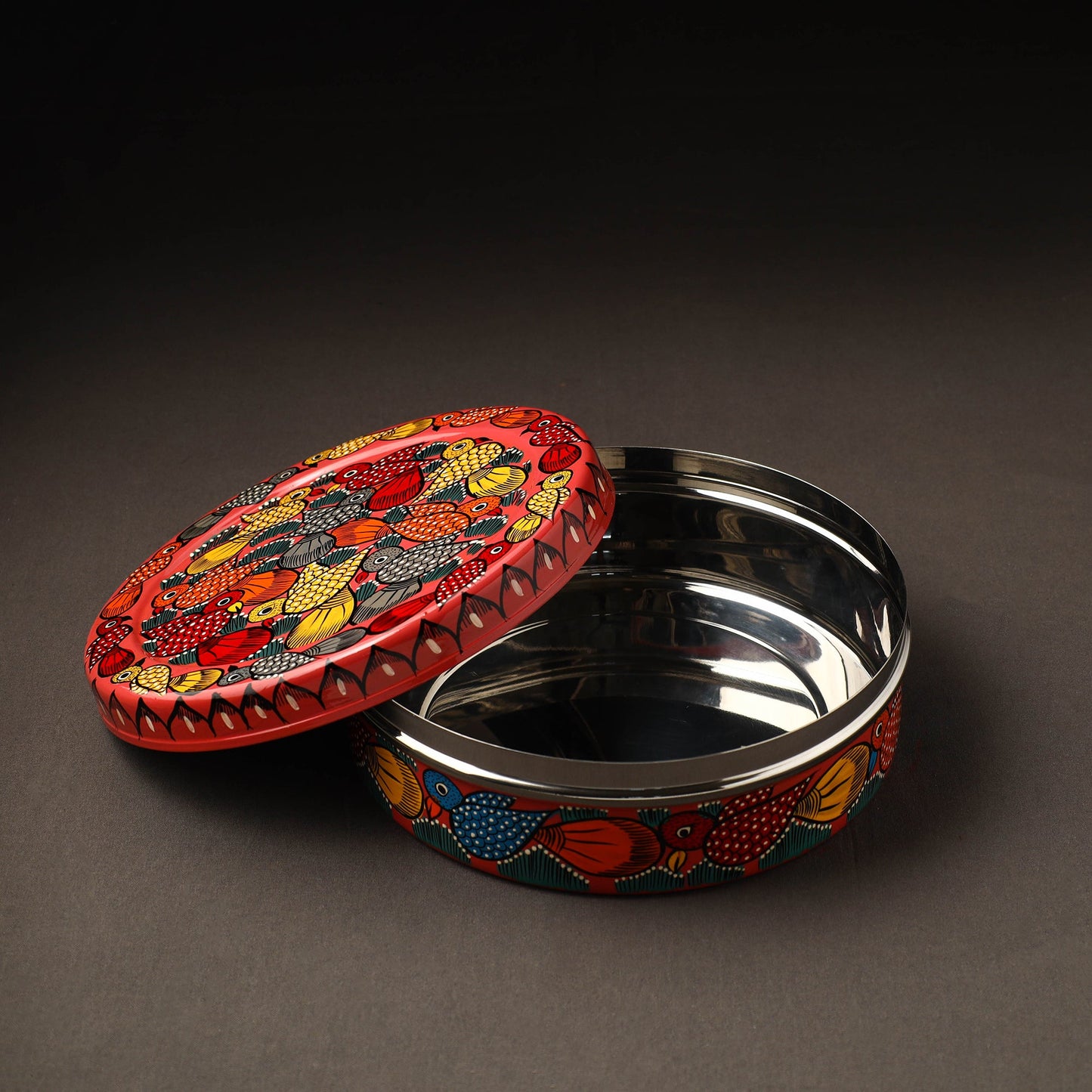 Bengal Patua Handpainted Stainless Steel Casserole