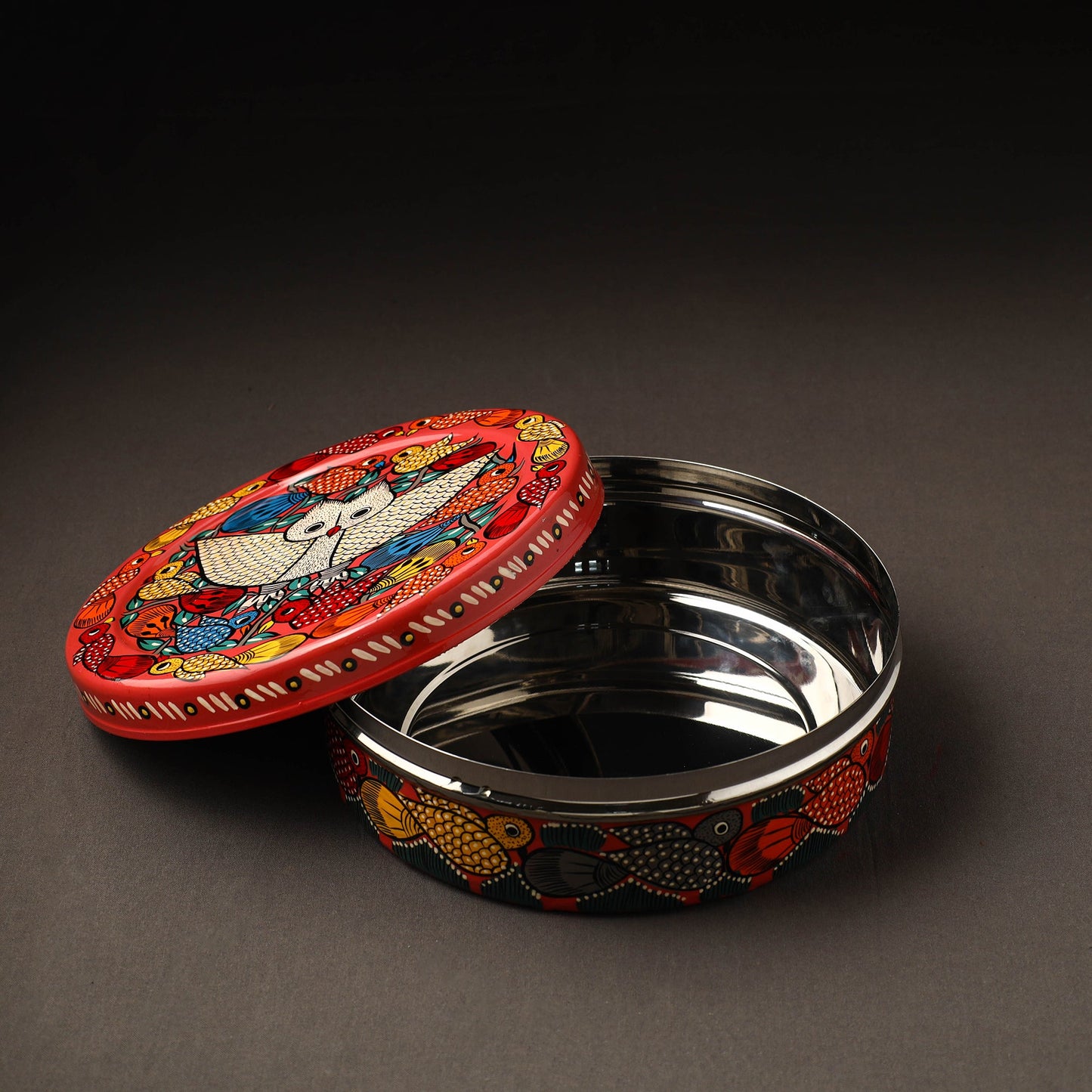 Bengal Patua Handpainted Stainless Steel Casserole