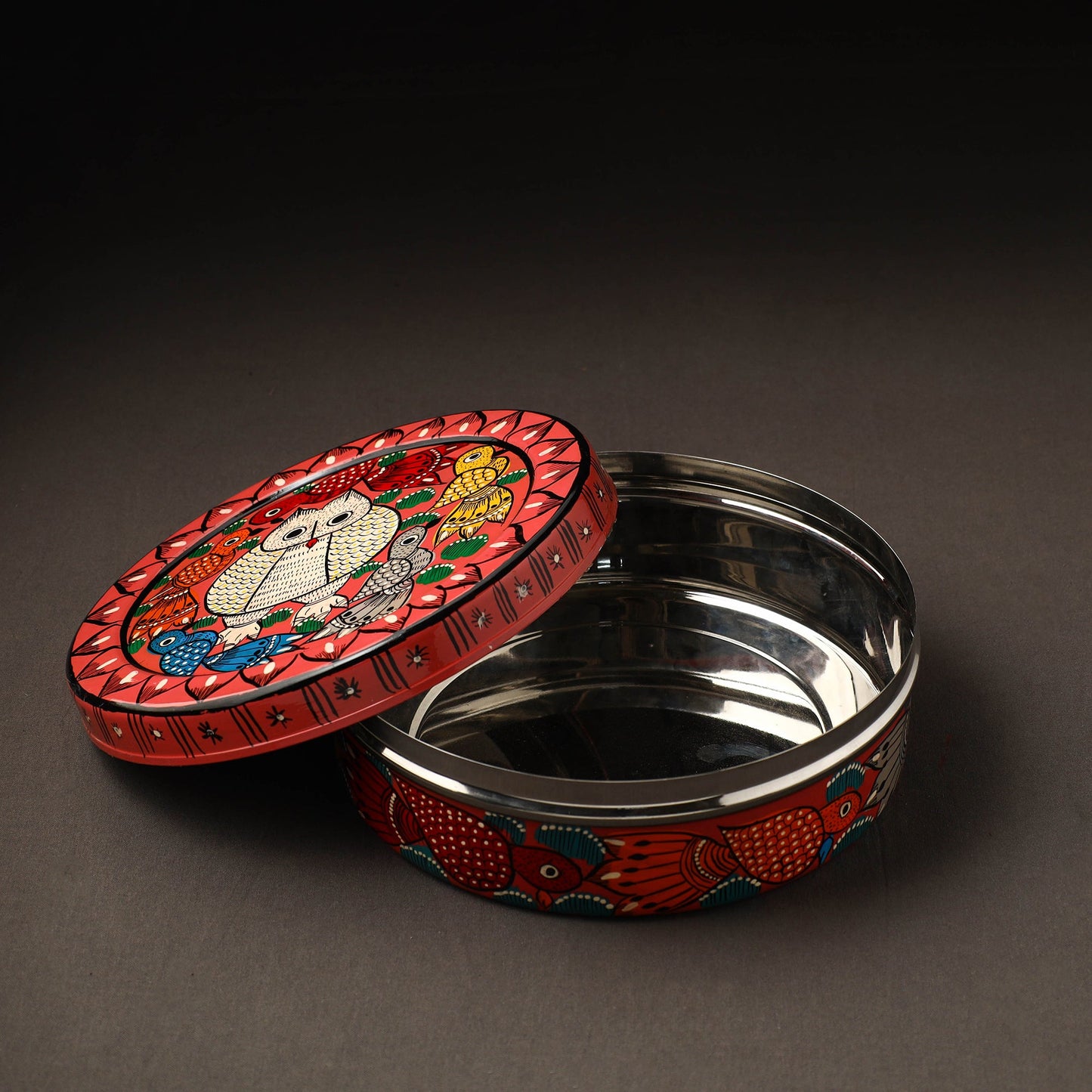 Bengal Patua Handpainted Stainless Steel Casserole
