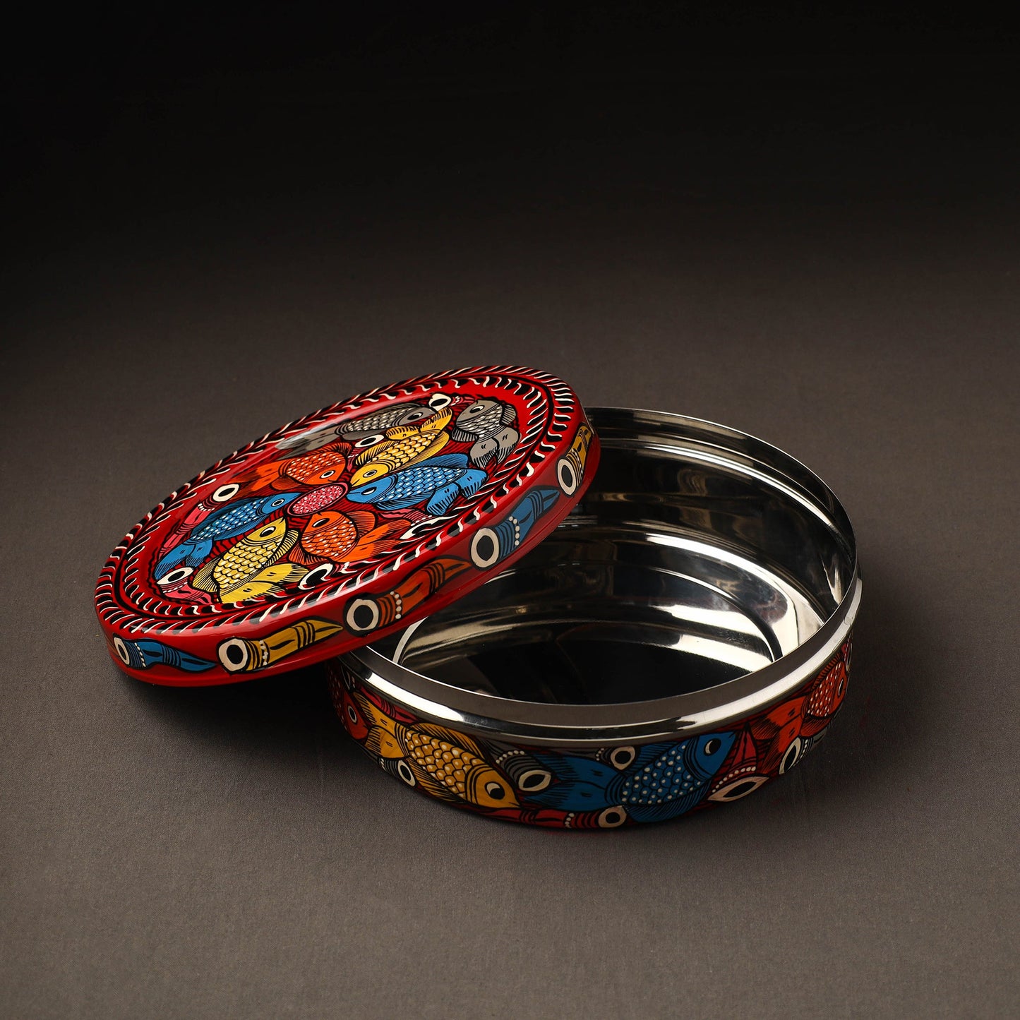 Bengal Patua Handpainted Stainless Steel Casserole