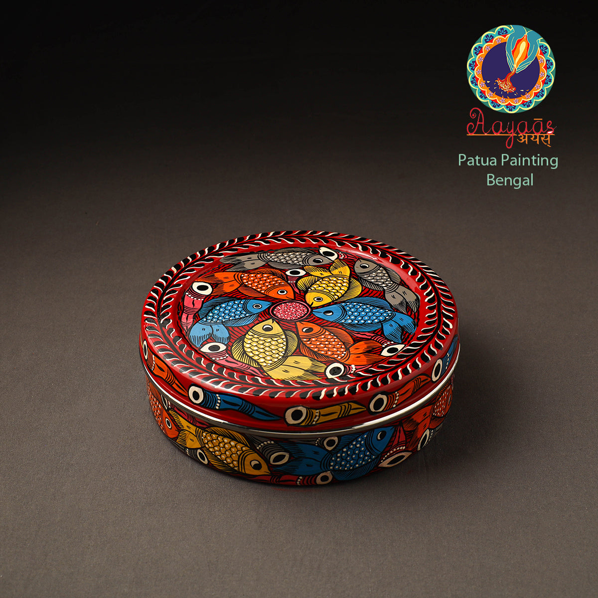 Bengal Patua Handpainted Stainless Steel Casserole