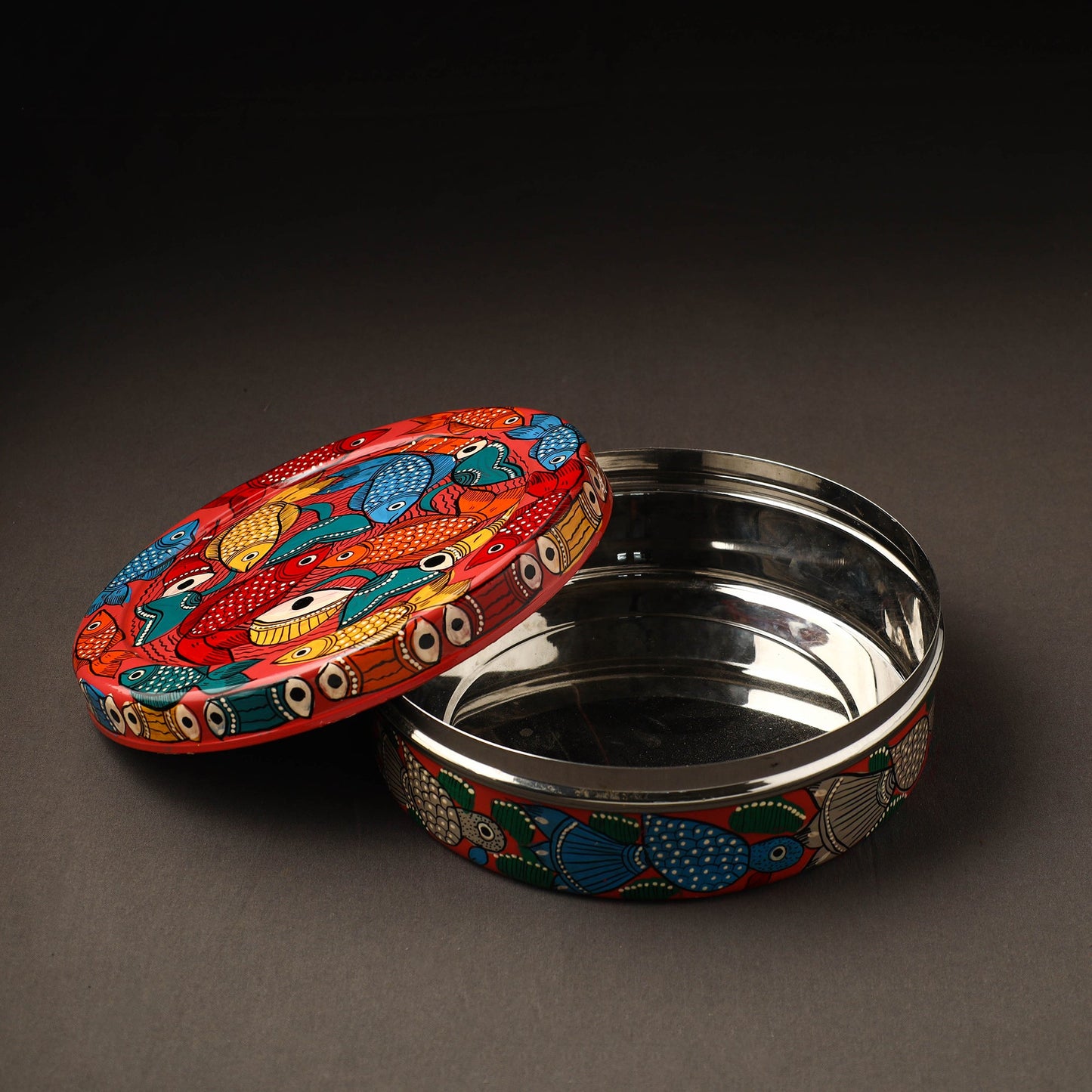 Bengal Patua Handpainted Stainless Steel Casserole