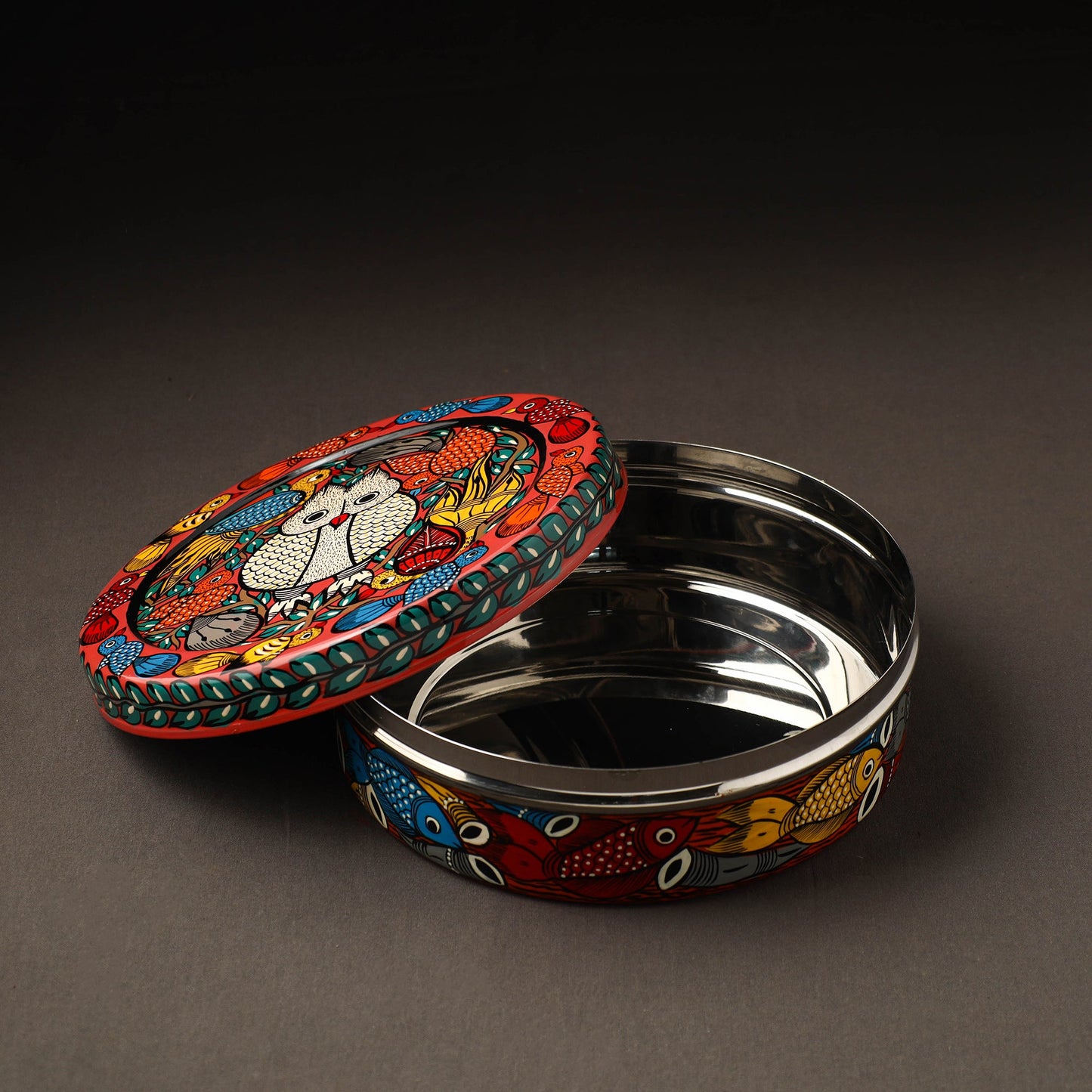 Bengal Patua Handpainted Stainless Steel Casserole
