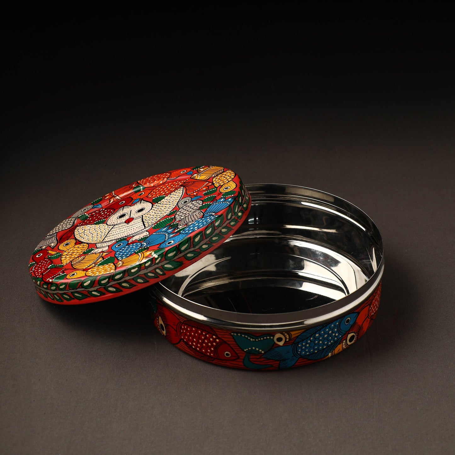 Bengal Patua Handpainted Stainless Steel Casserole