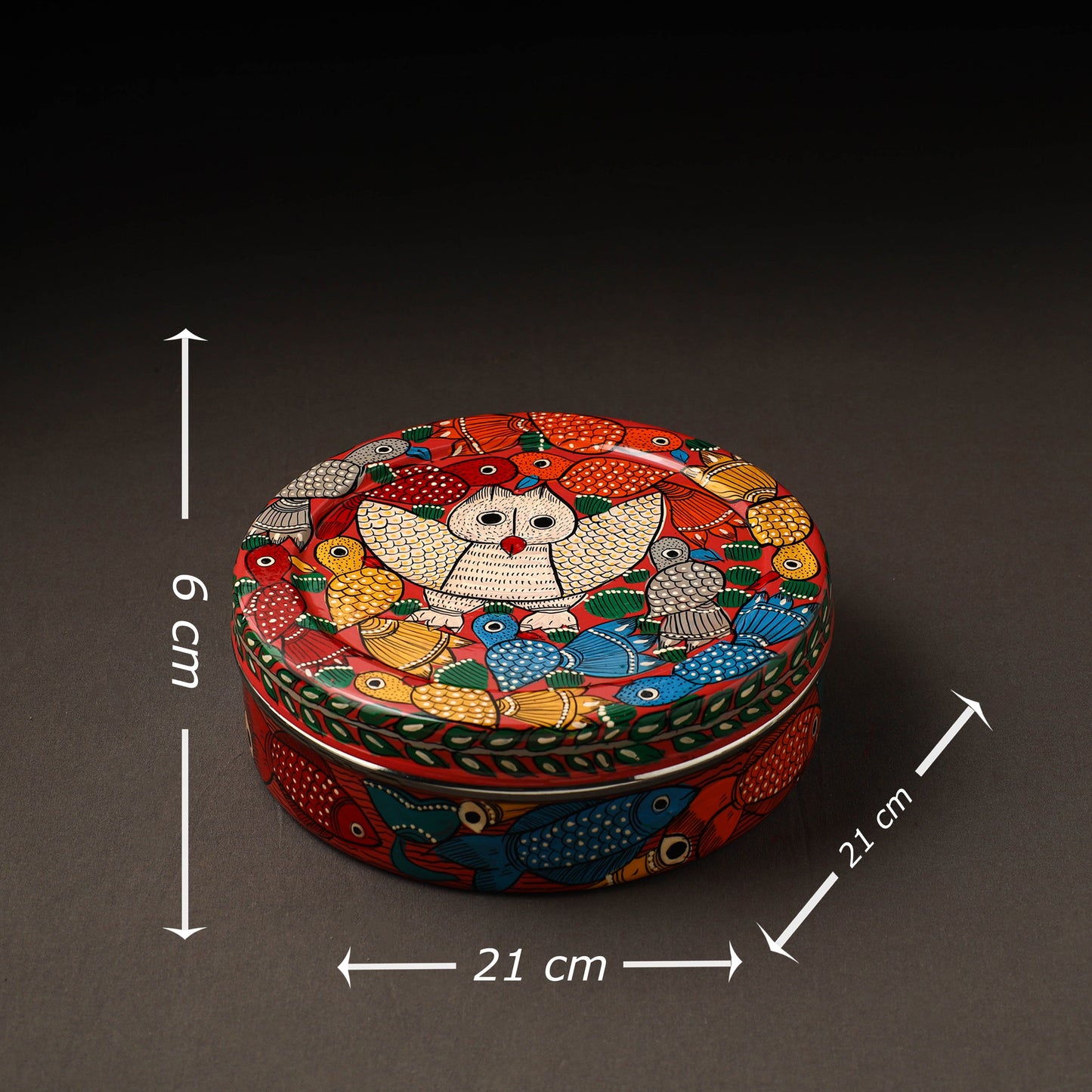 Bengal Patua Handpainted Stainless Steel Casserole