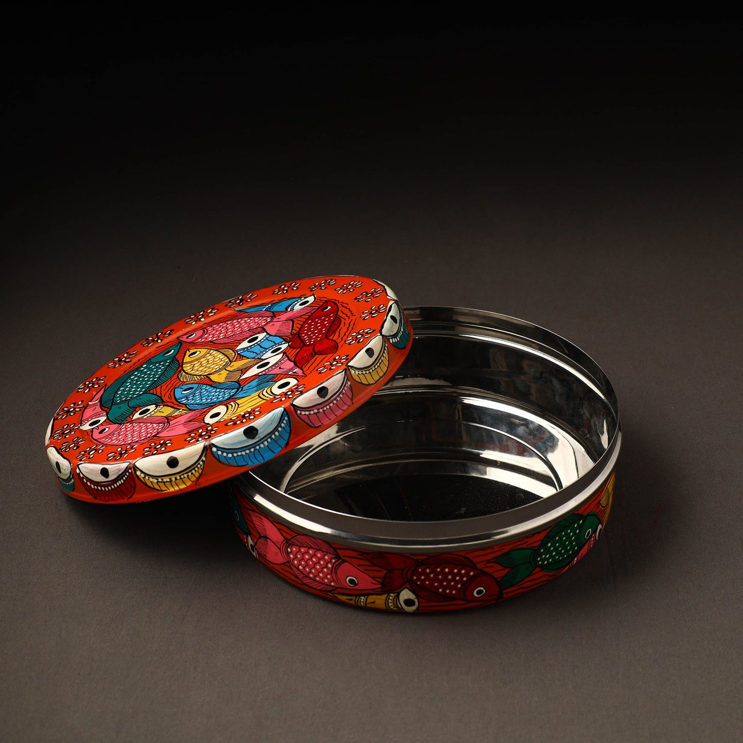 Bengal Patua Handpainted Stainless Steel Casserole