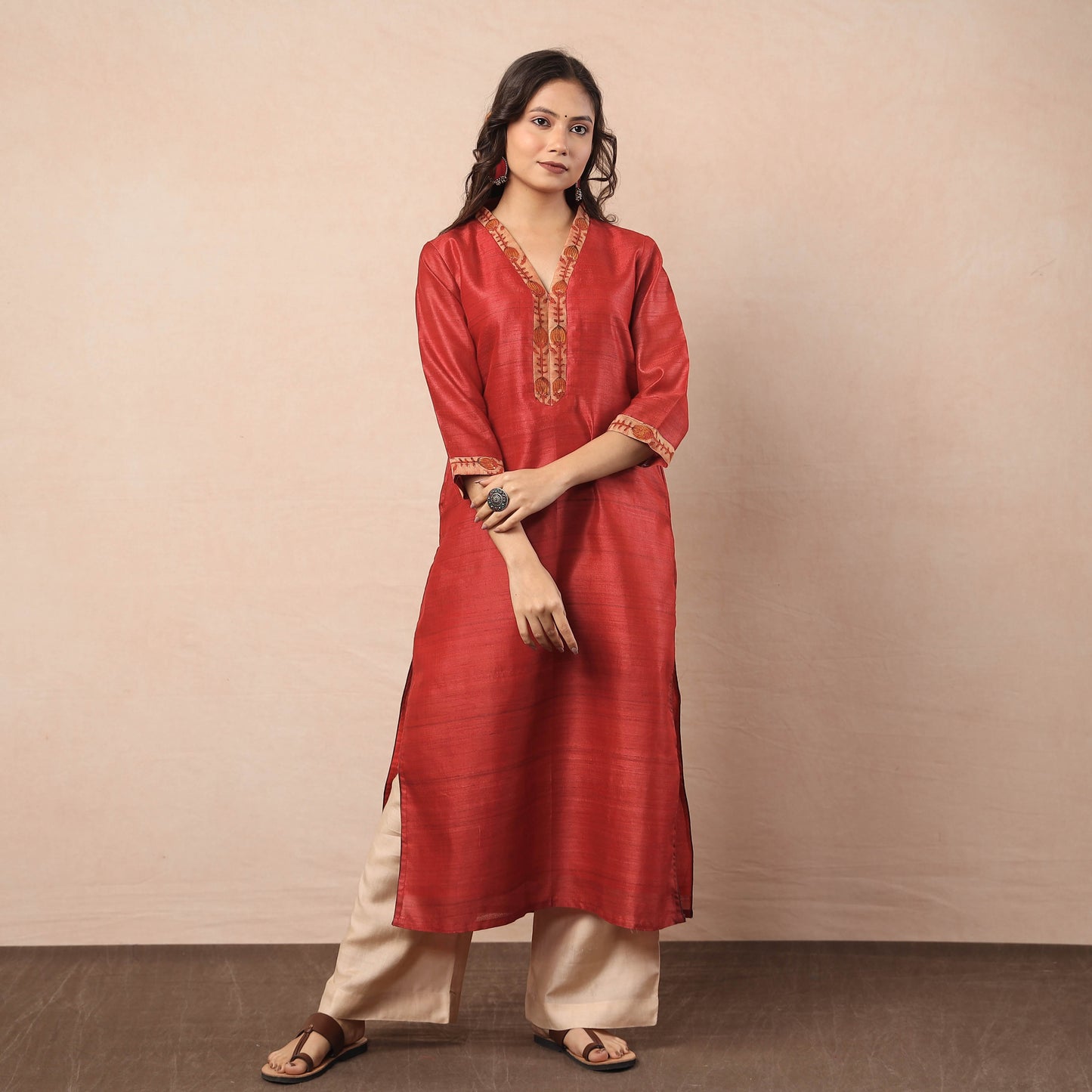 Bhagalpuri Handwoven Desi Tussar Silk Kurta