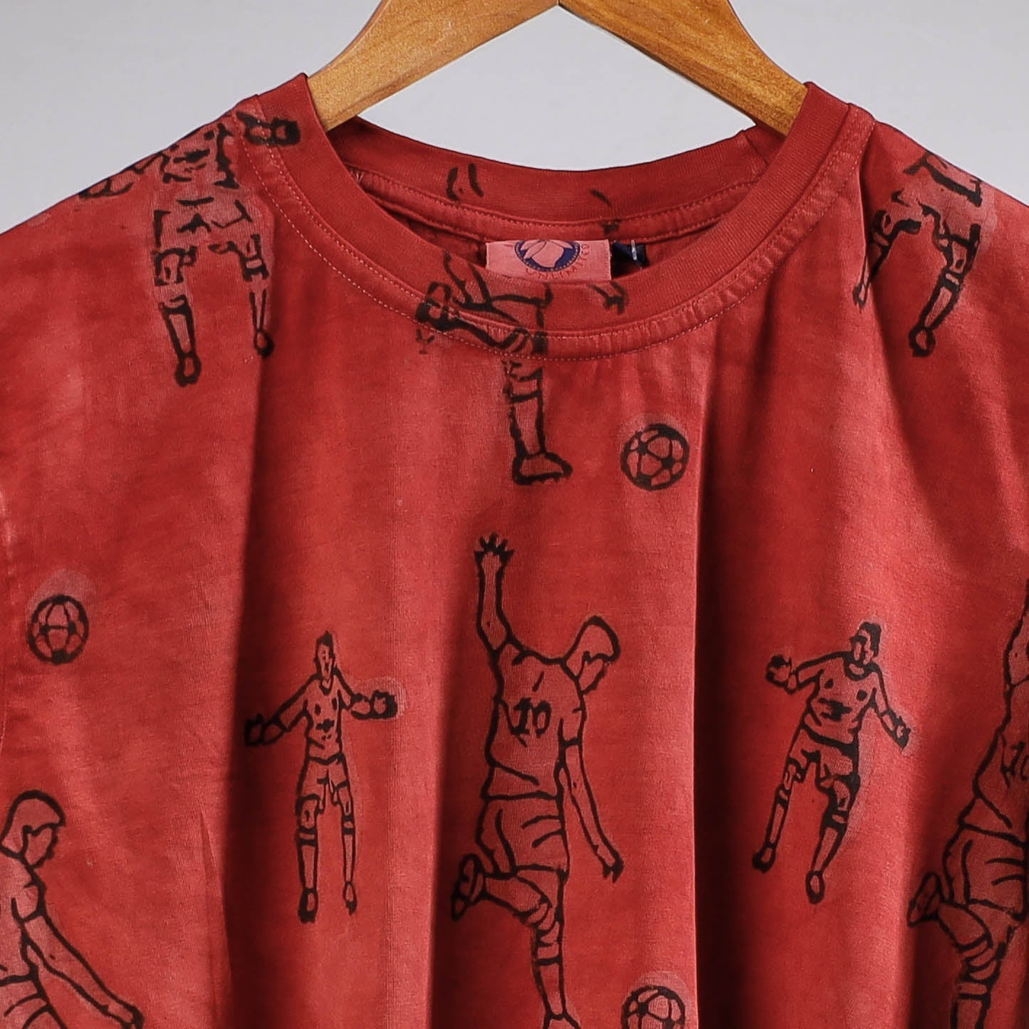 Bindaas Block Art Printed Cotton Round Neck T-shirt